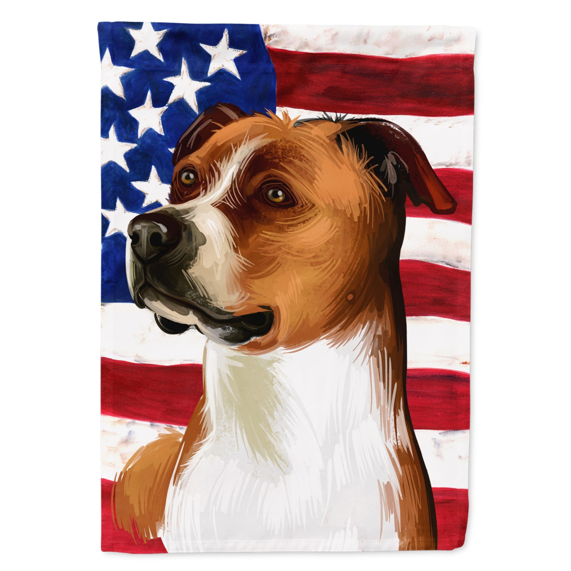 English Foxhound Dog American Flag Flag Garden Size