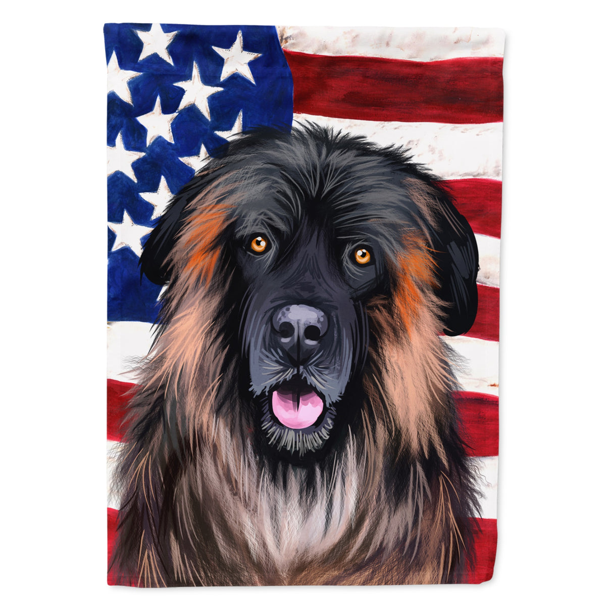 Estrela Mountain Dog American Flag Flag Garden Size