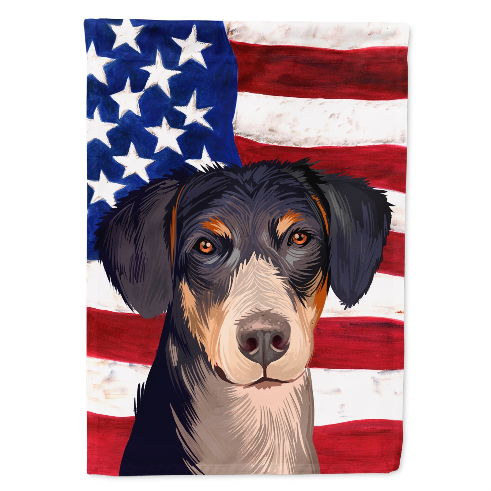 Eurohound Dog American Flag Flag Garden Size