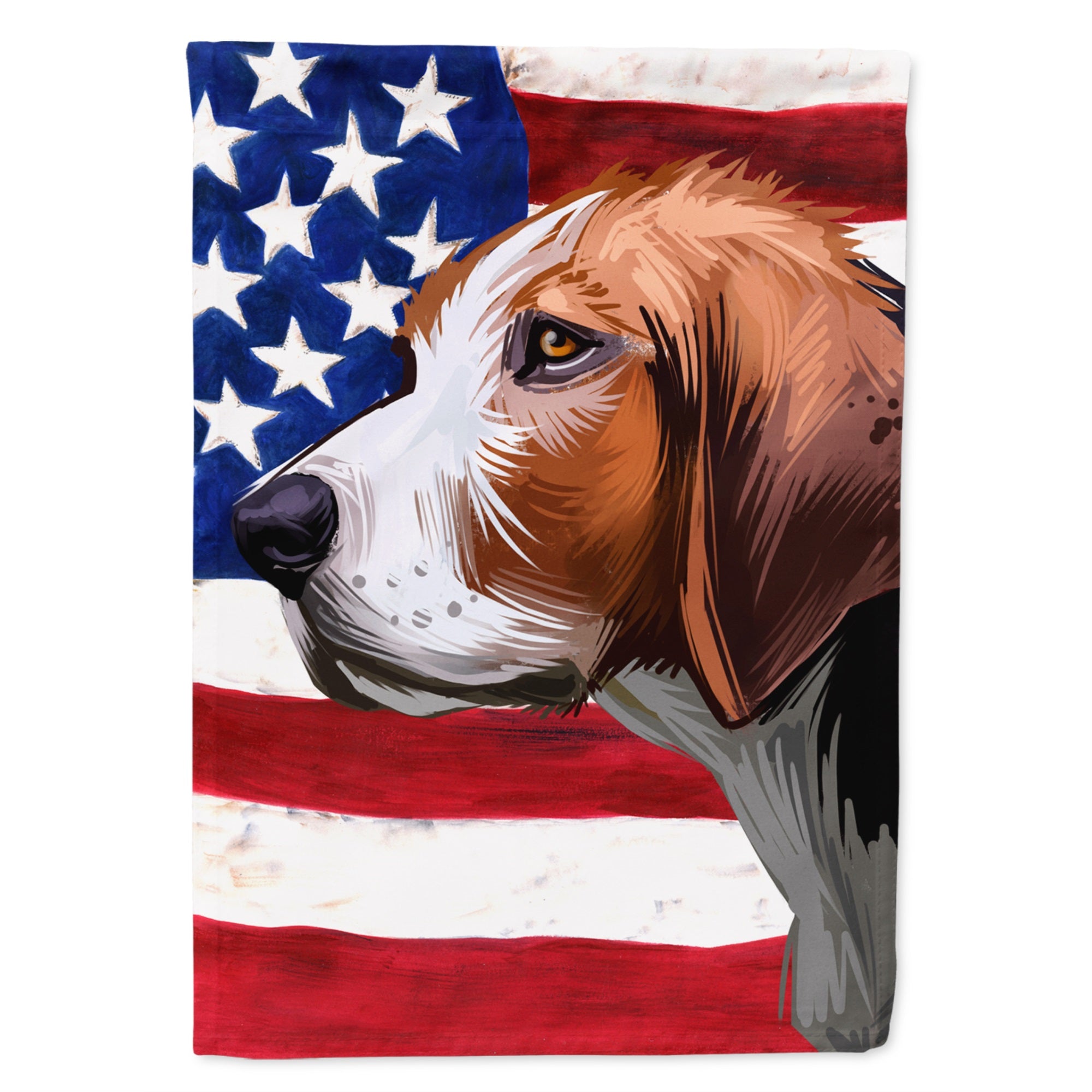 Finnish Hound Dog American Flag Flag Garden Size