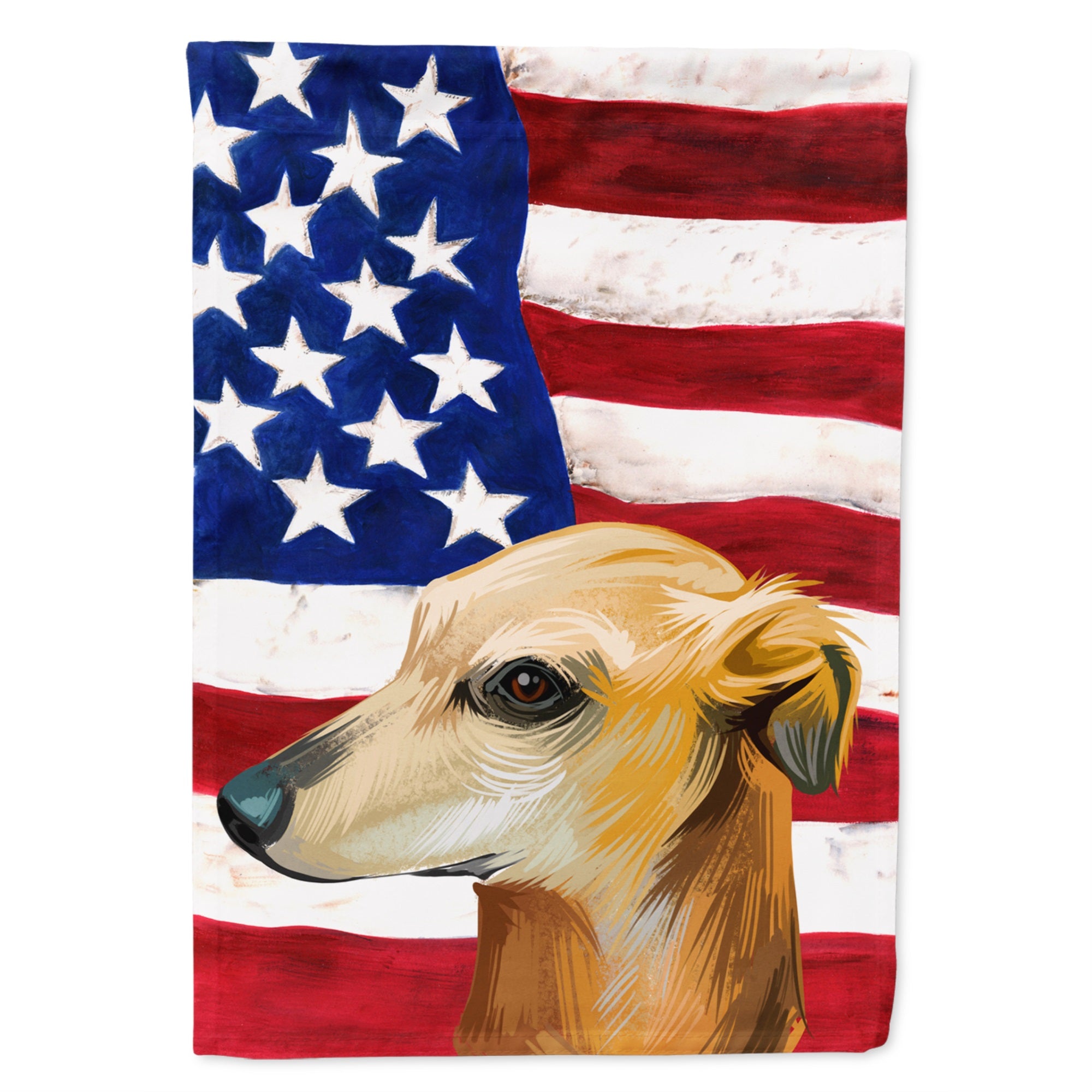 Galgo Espanol Dog American Flag Flag Garden Size