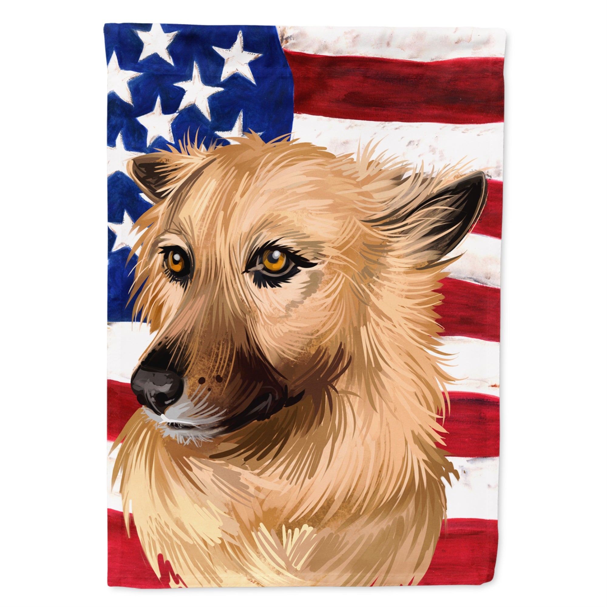 Garafian Shepherd Dog American Flag Flag Garden Size