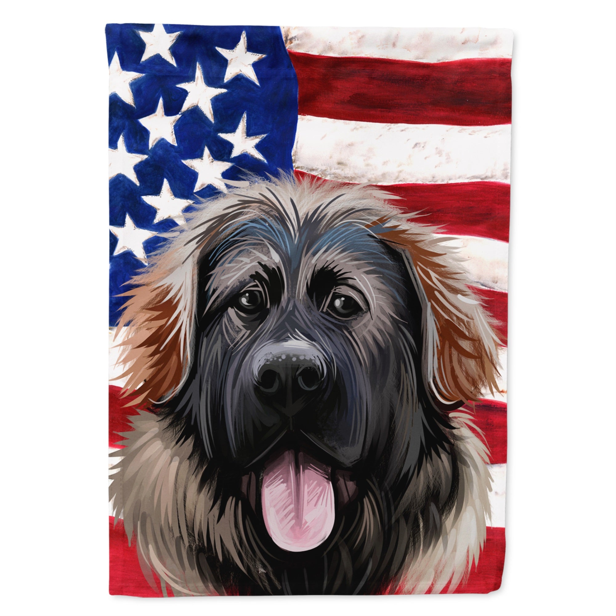 Georgian Shepherd Dog American Flag Flag Garden Size