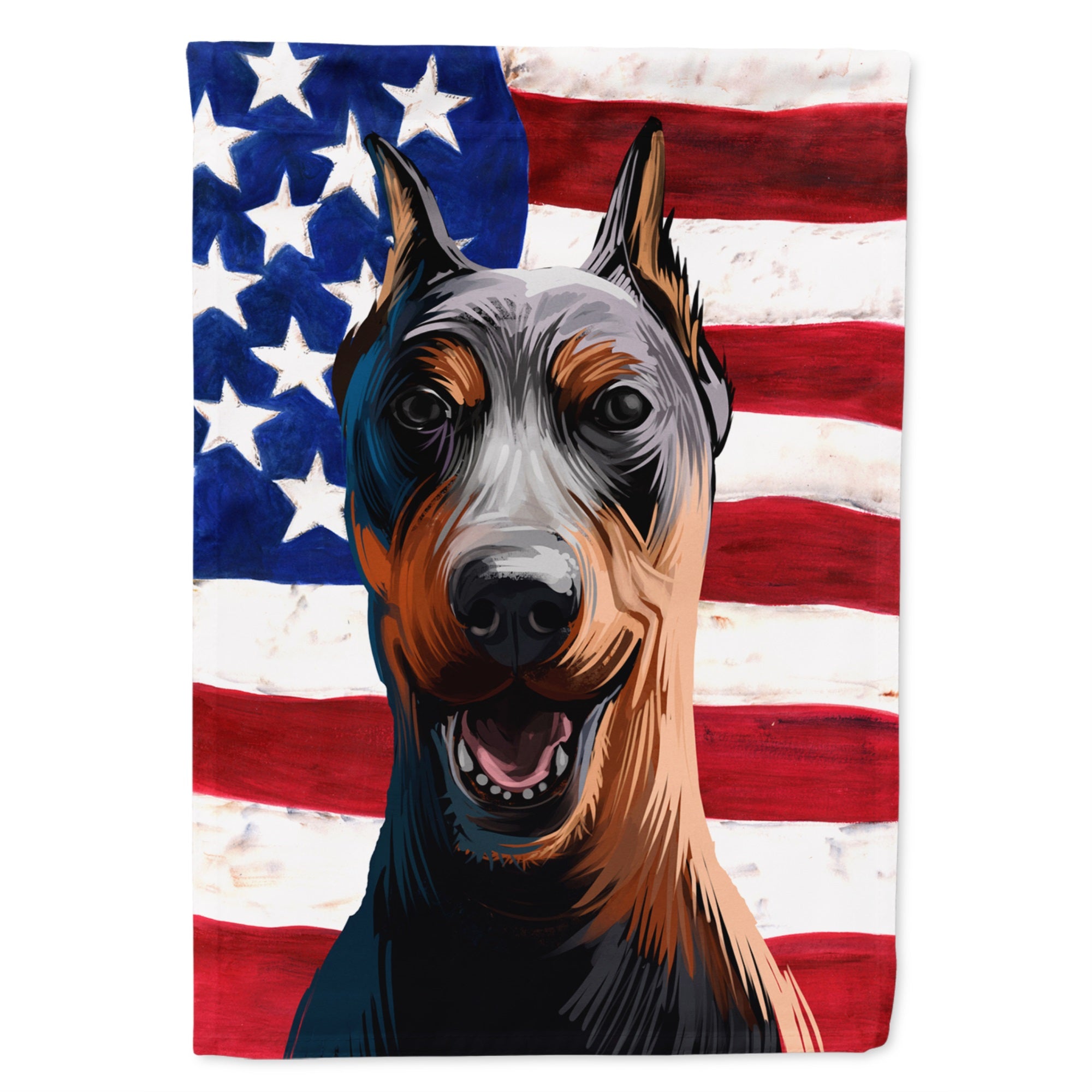 German Pinscher Dog American Flag Flag Garden Size