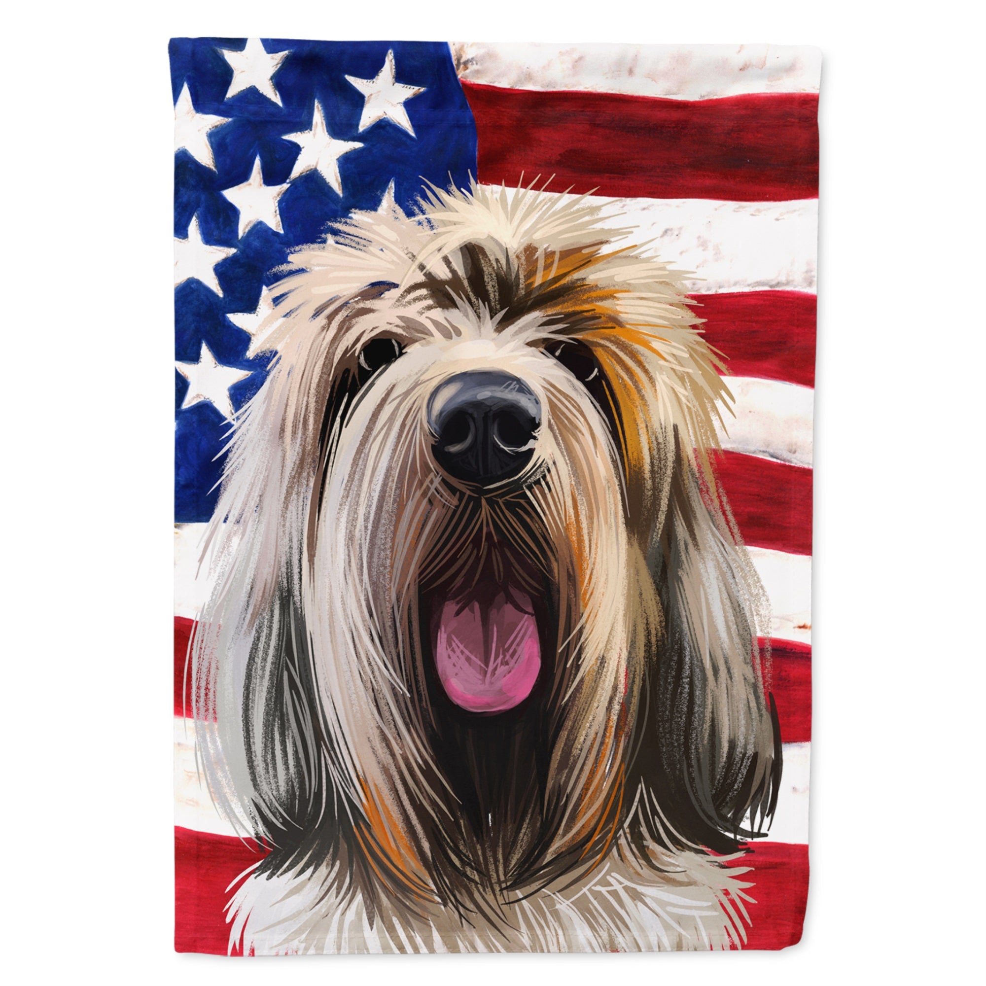 Grand Griffon Vendeen Dog American Flag Flag Garden Size