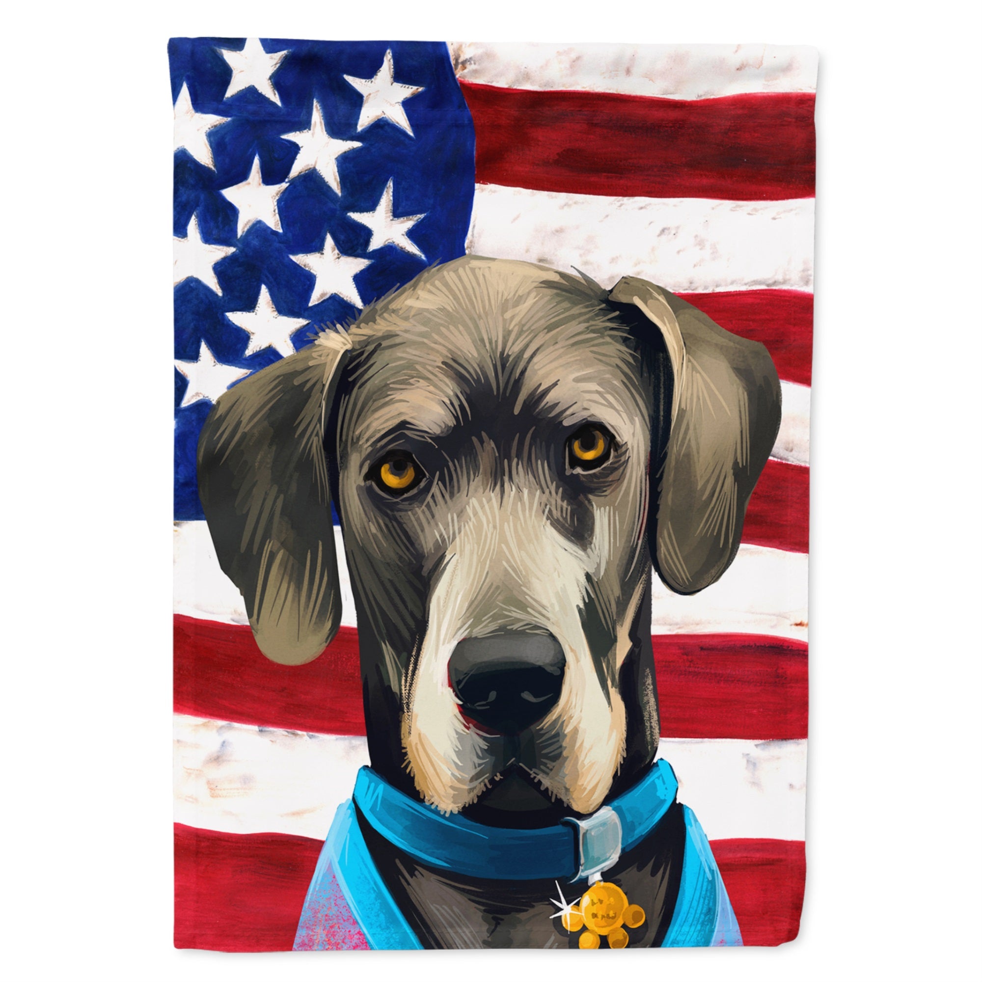 Great Dane Dog American Flag Flag Garden Size