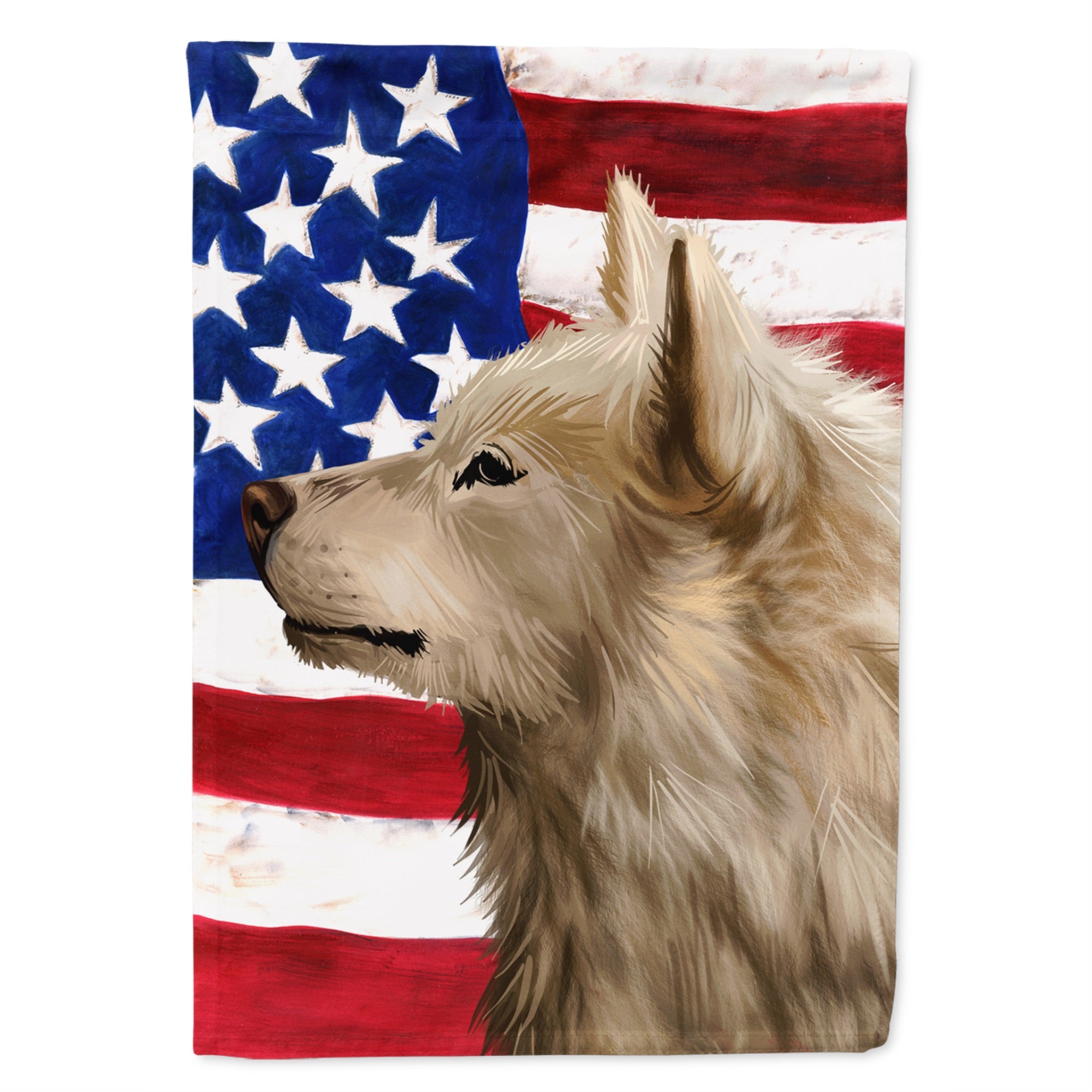 Greenland Dog American Flag Flag Garden Size