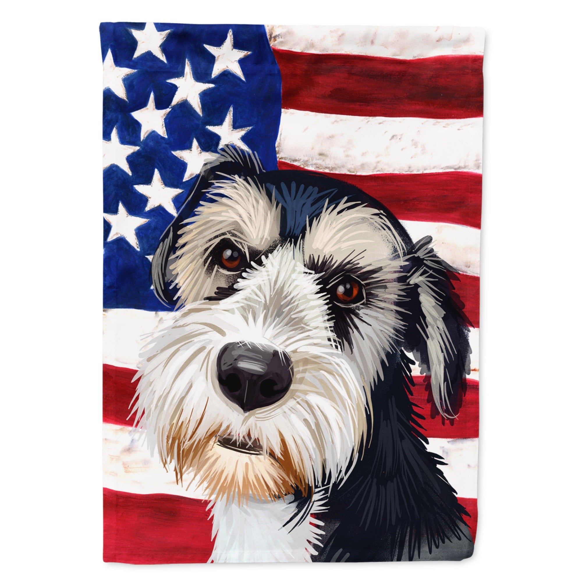 Griffon Nivernais Dog American Flag Flag Garden Size