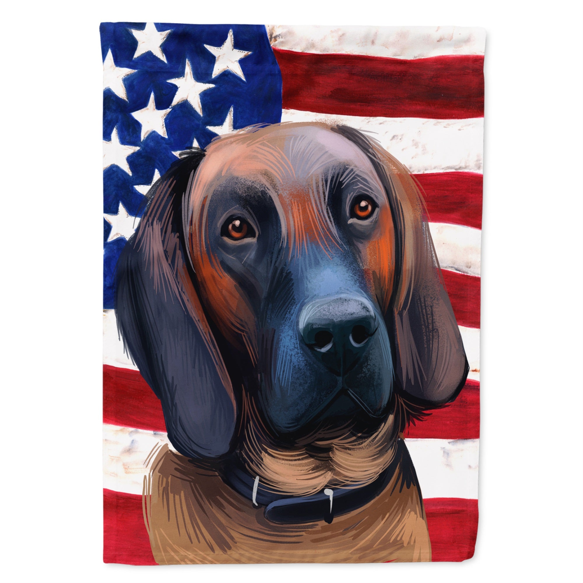 Hanover Hound Dog American Flag Flag Garden Size