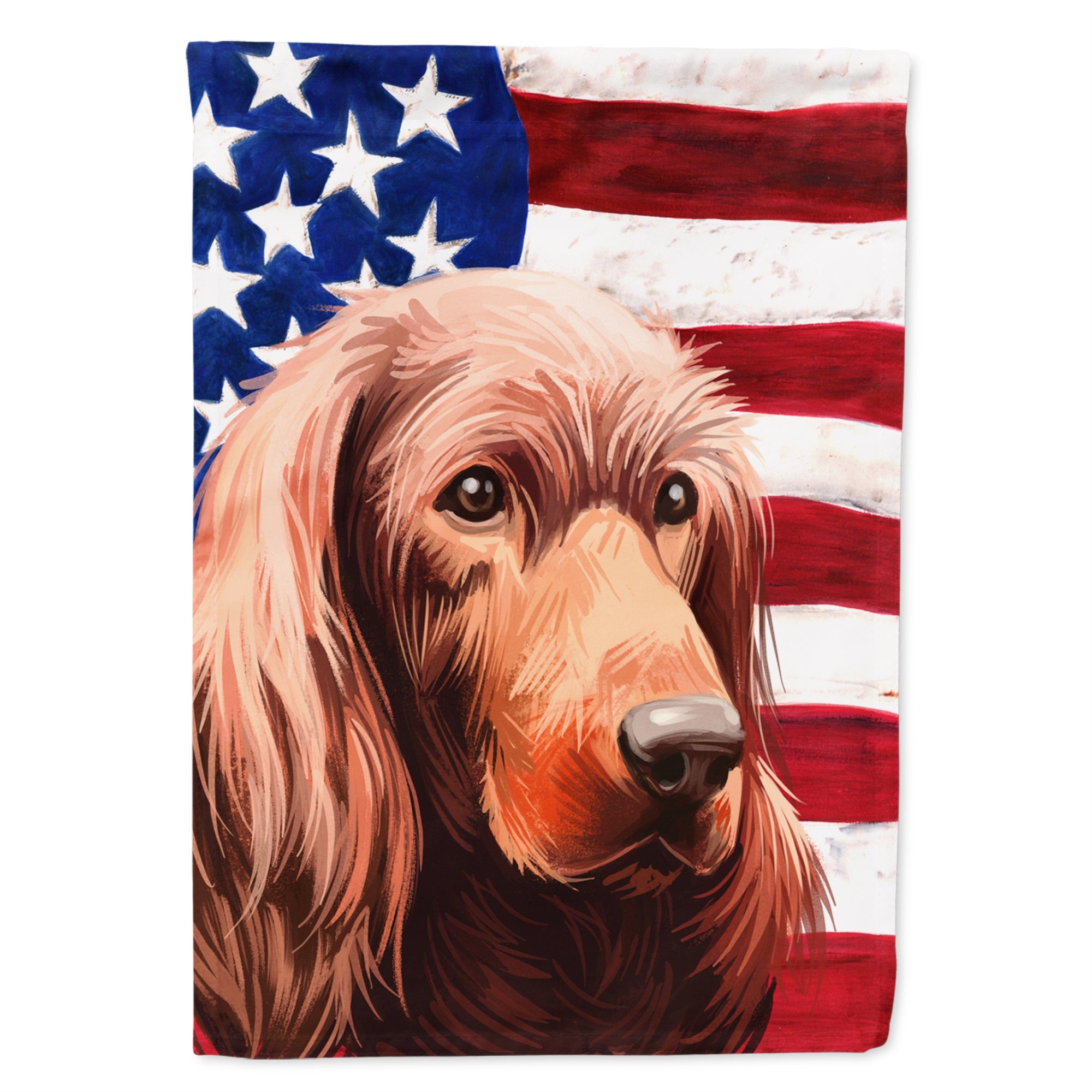 Irish Setter Dog American Flag Flag Garden Size