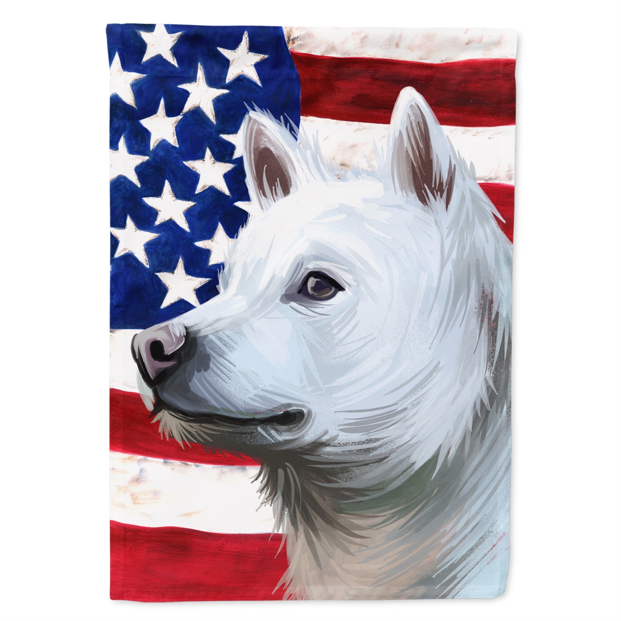 Kishu Ken American Flag Flag Garden Size