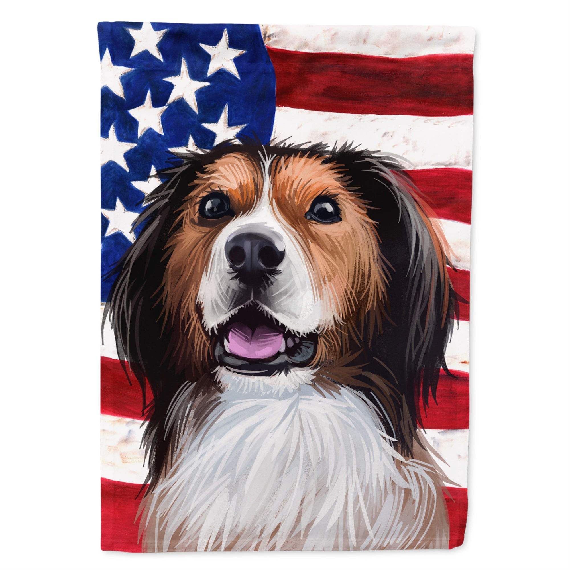 Kooikerhondje American Flag Flag Garden Size