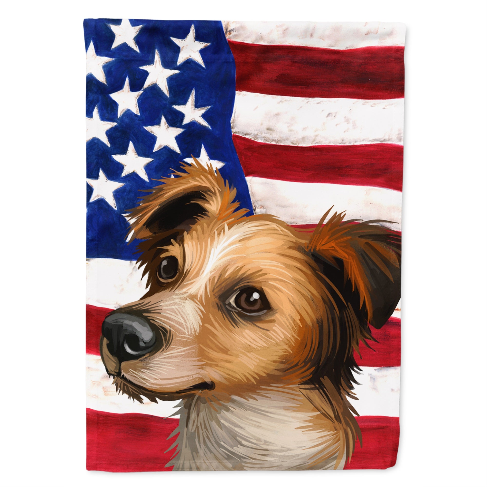 Kromfohrlander American Flag Flag Garden Size