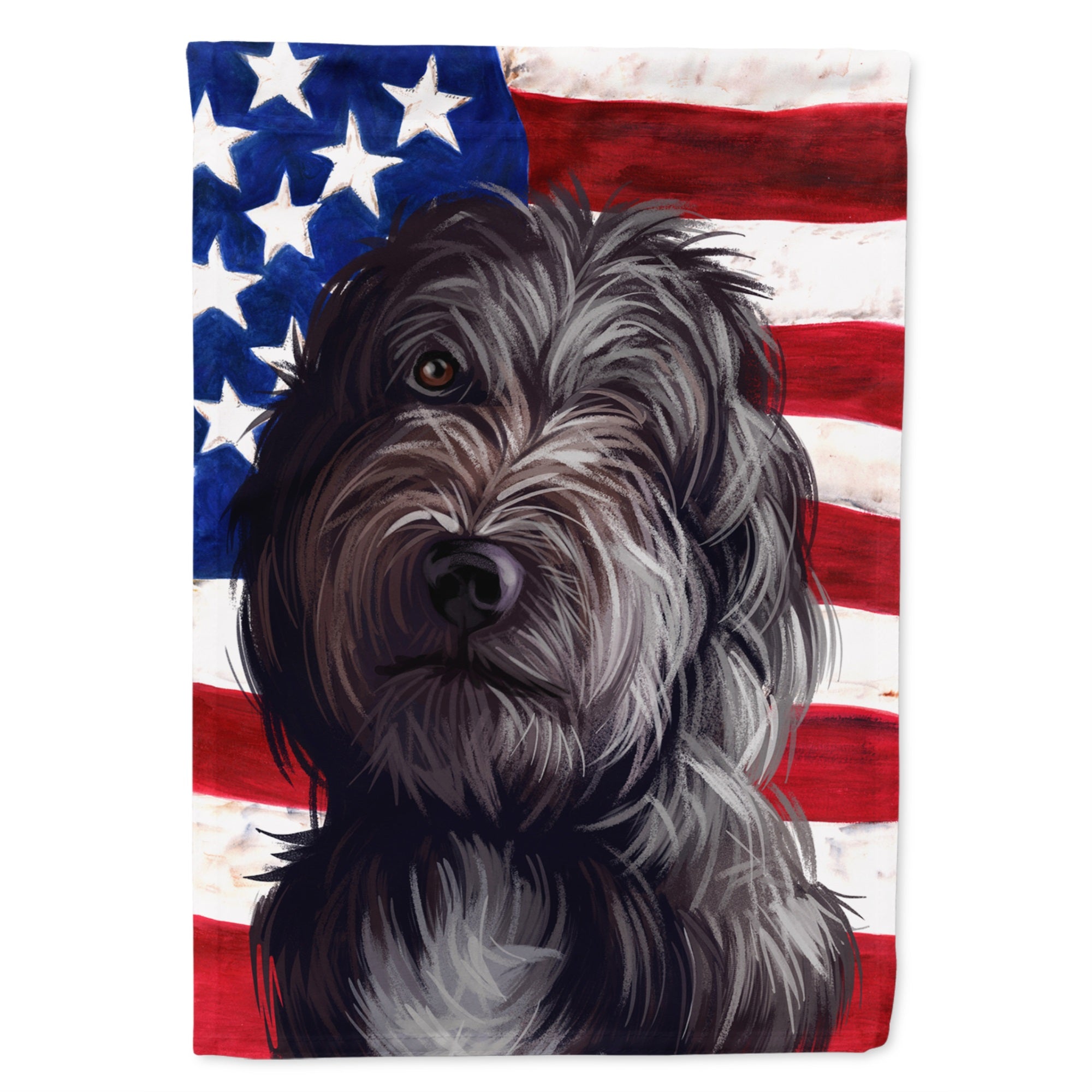 Lagotto Romagnolo American Flag Flag Garden Size
