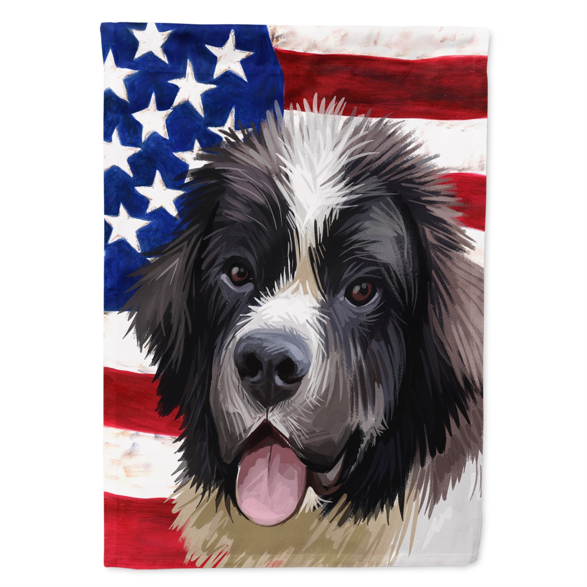 Landseer American Flag Flag Garden Size