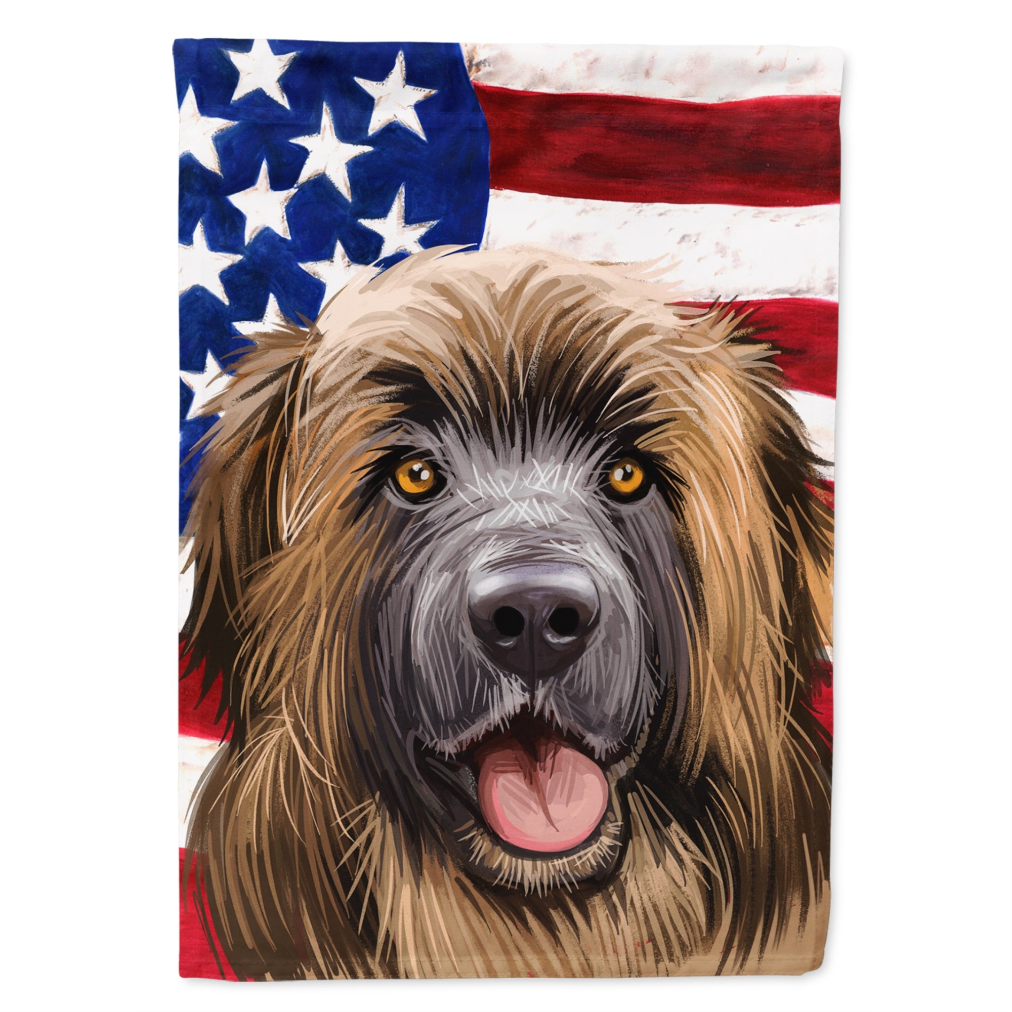 Leonberger American Flag Flag Garden Size
