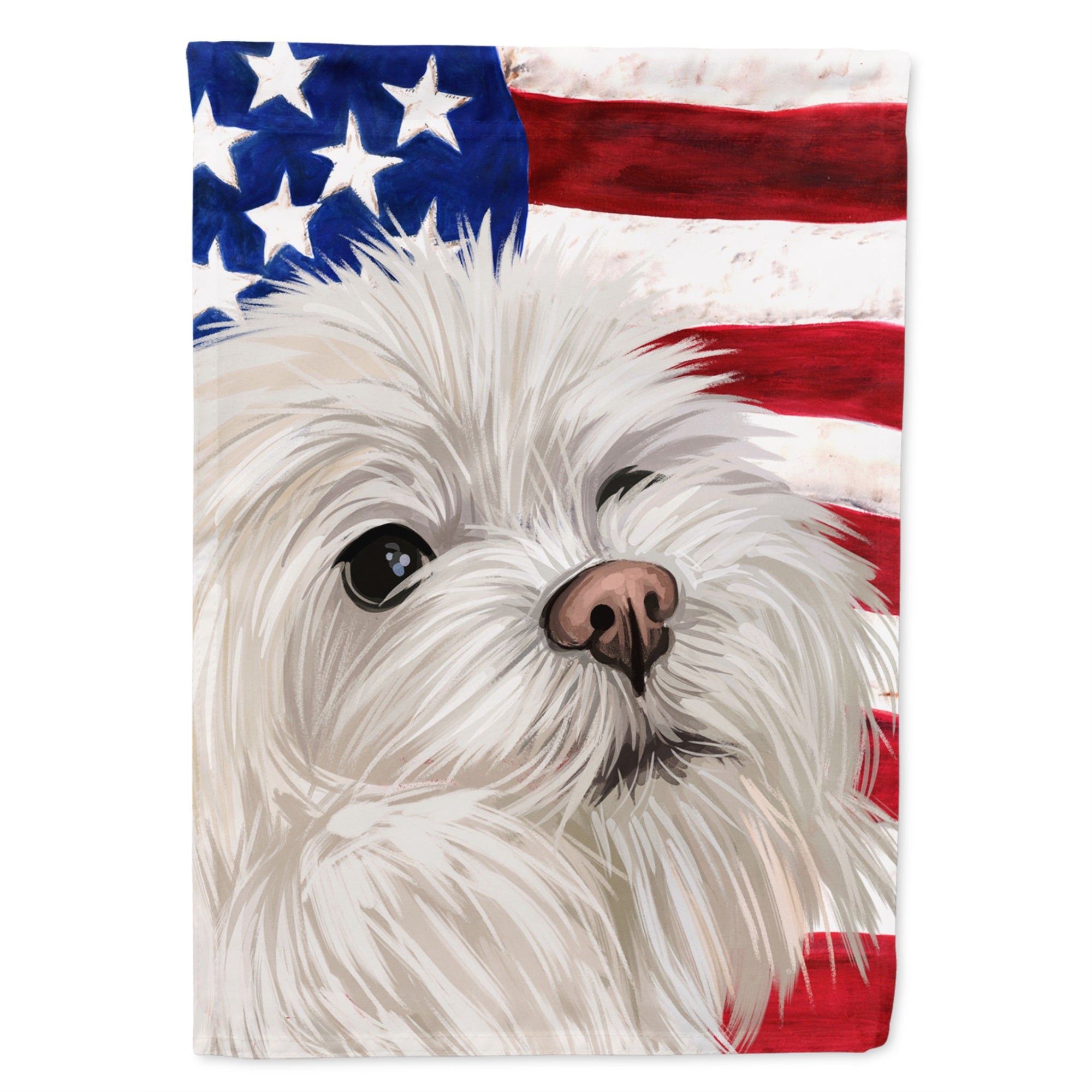 Maltese American Flag Flag Garden Size