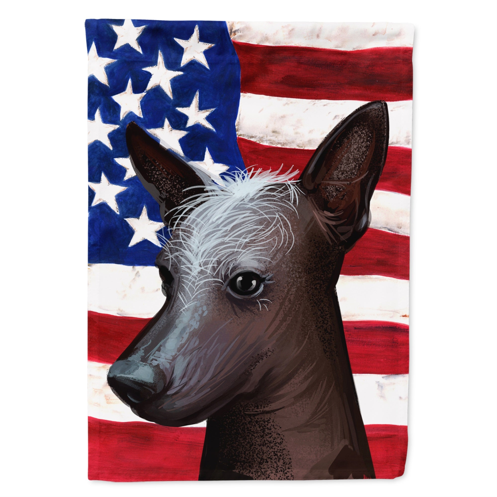 Mexican Hairless Dog American Flag Flag Garden Size