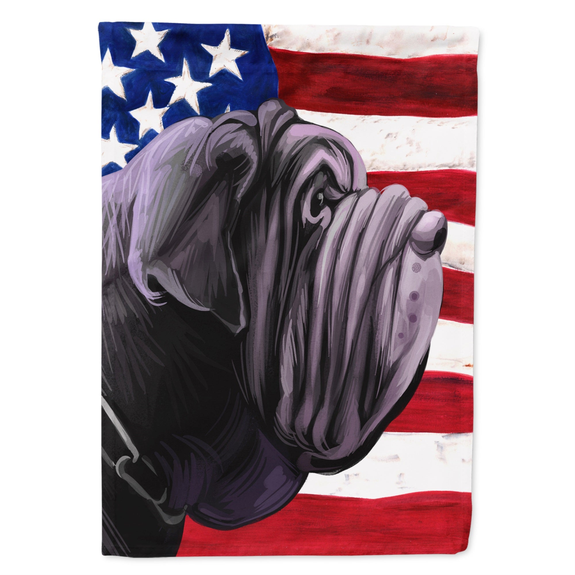 Neapolitan Mastiff Dog American Flag Flag Garden Size
