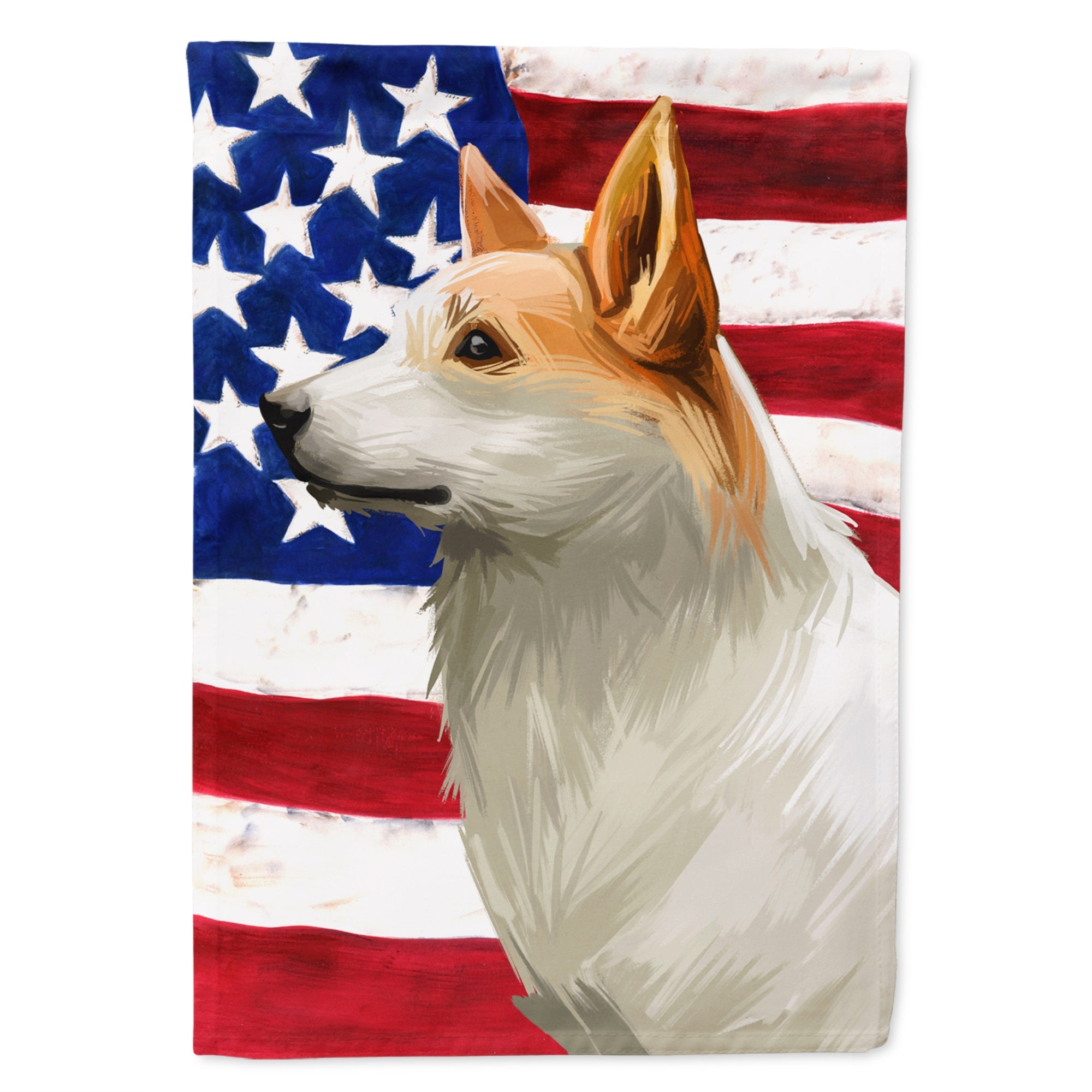 Norrbottenspets Dog American Flag Flag Garden Size