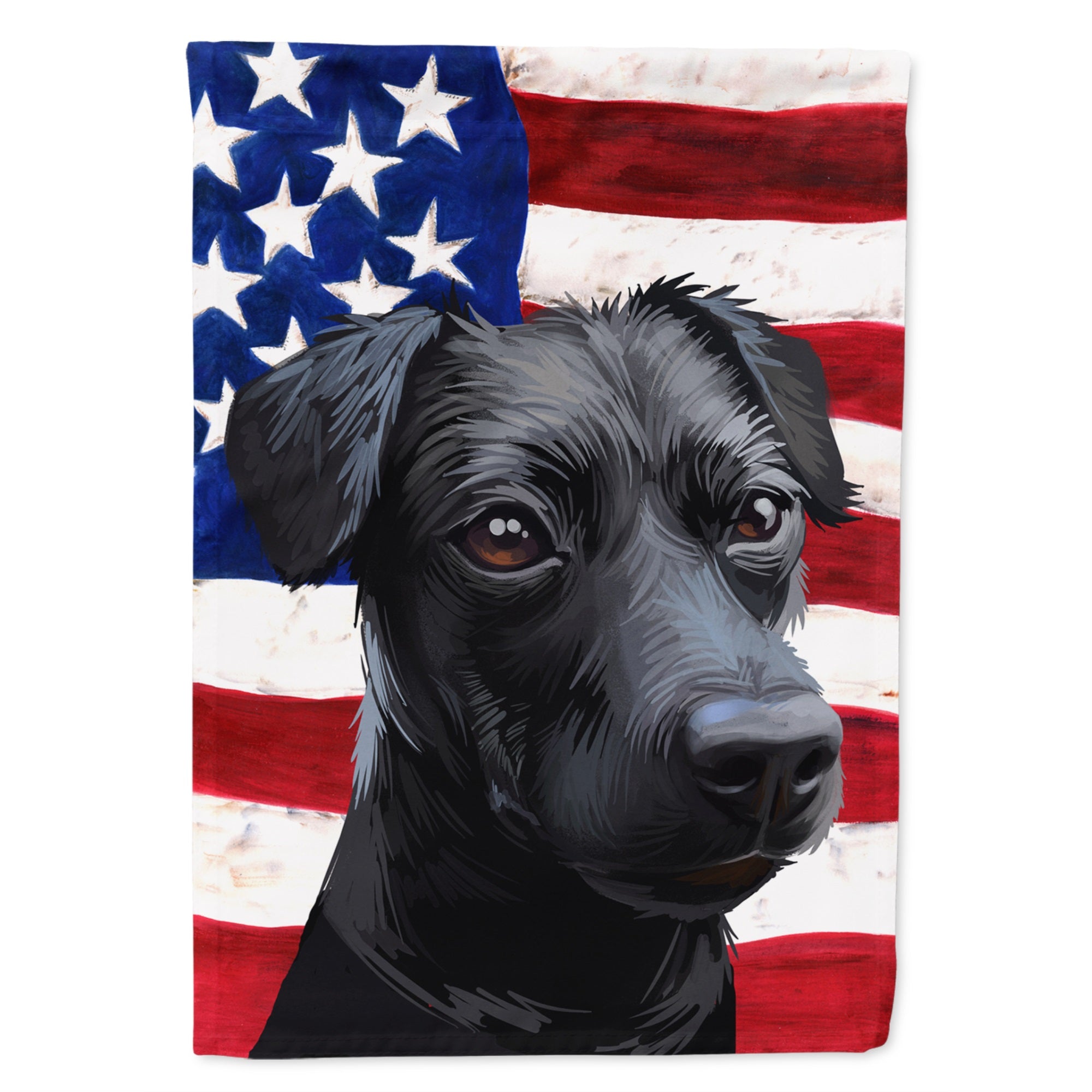Patterdale Terrier Dog American Flag Flag Garden Size