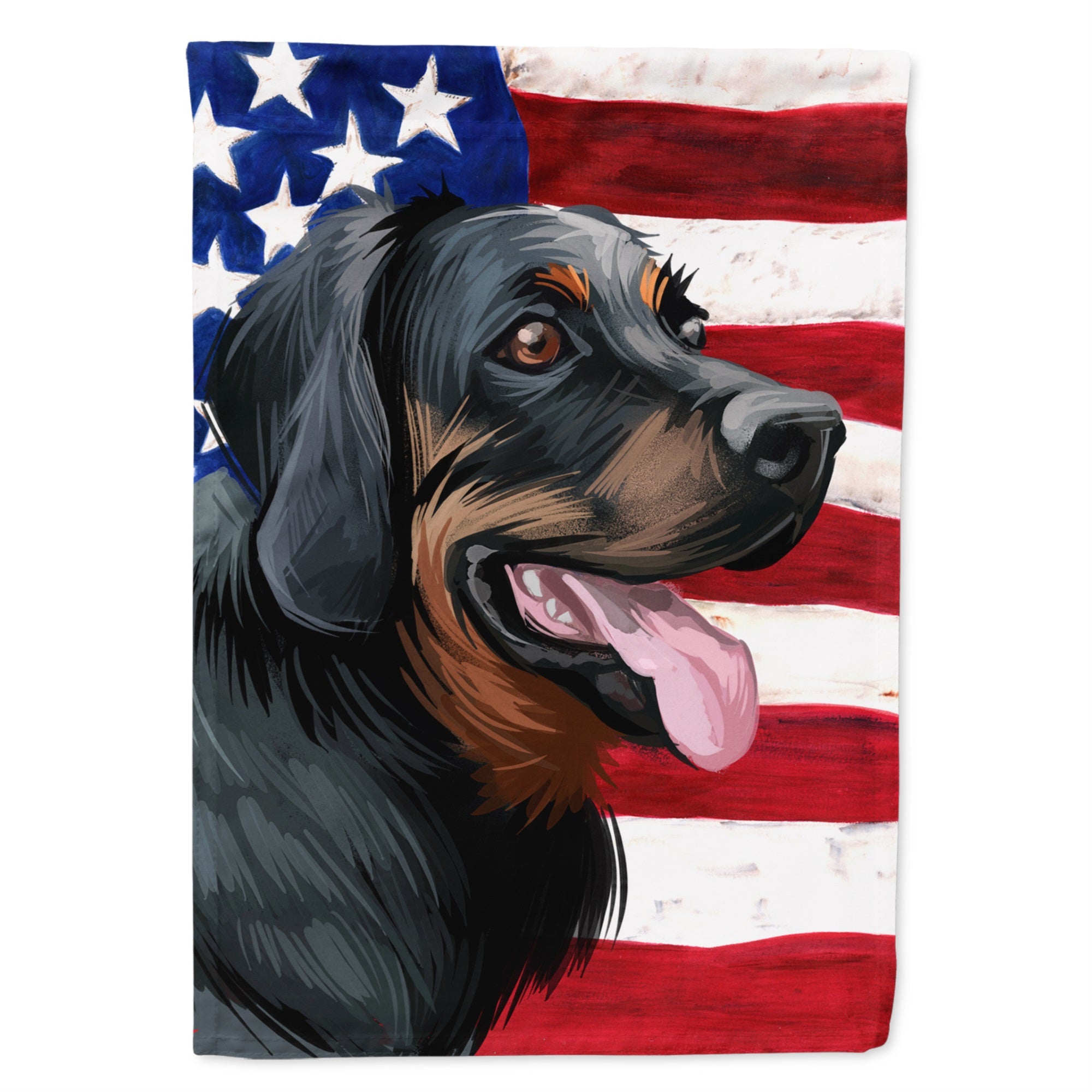 Polish Hunting Dog American Flag Flag Garden Size