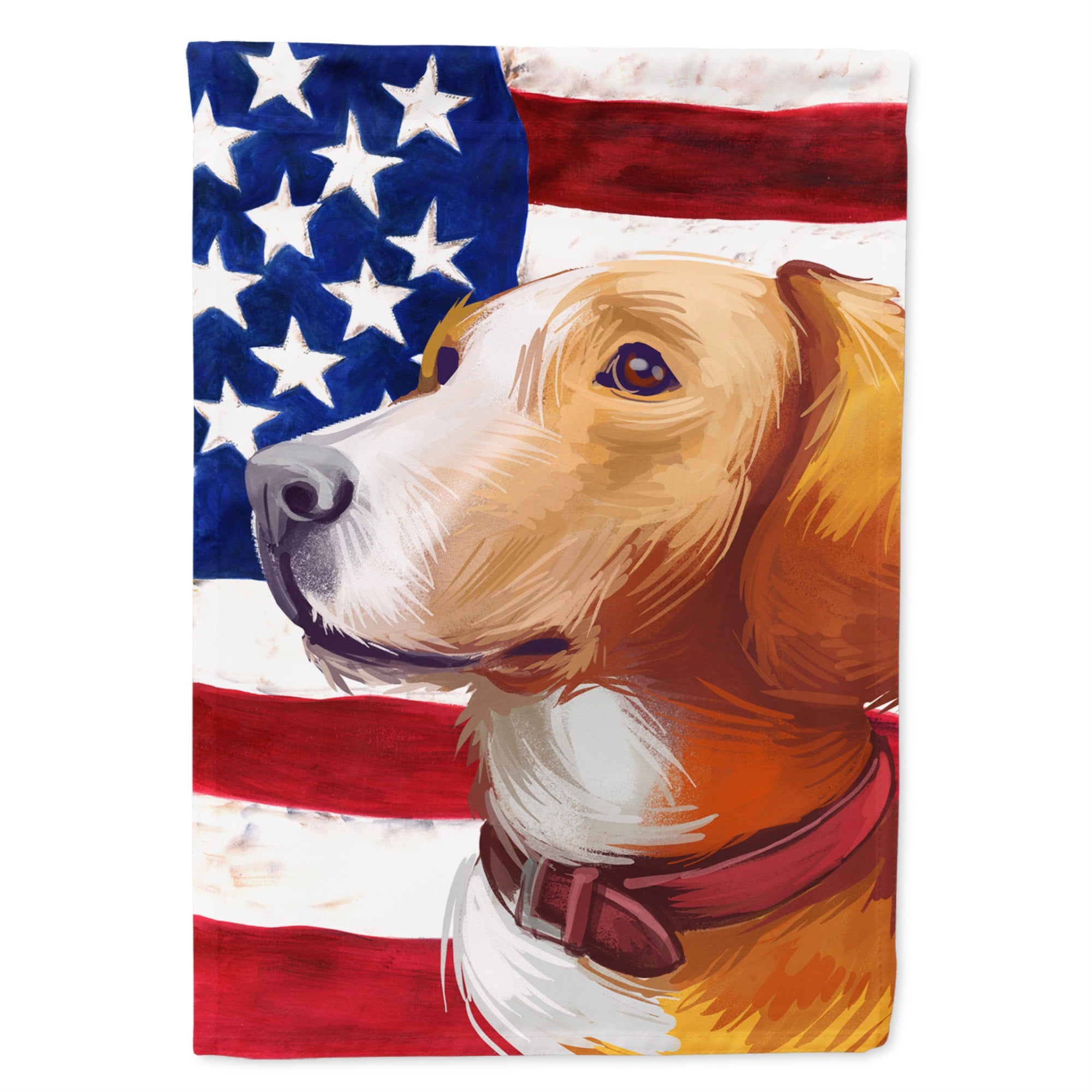 Posavac Hound Dog American Flag Flag Garden Size