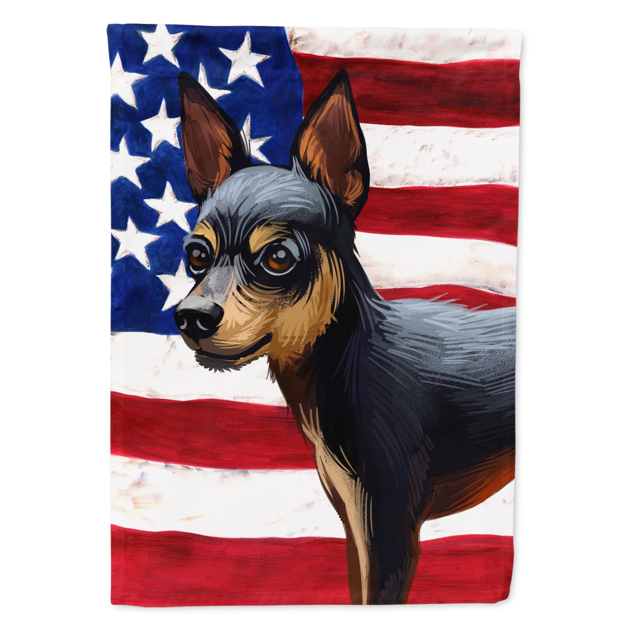 Prague Ratter Dog American Flag Flag Garden Size