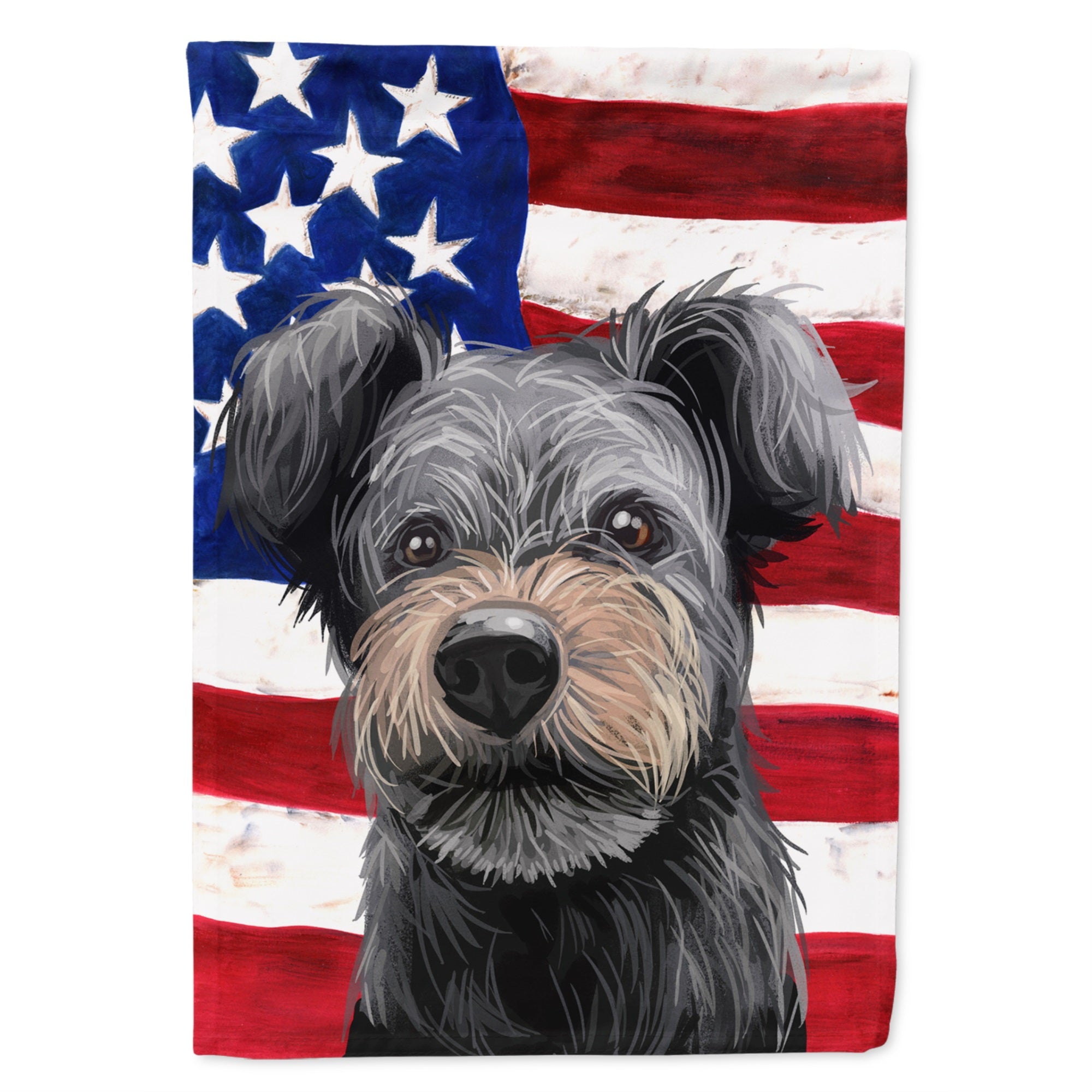 Pumi Dog American Flag Flag Garden Size