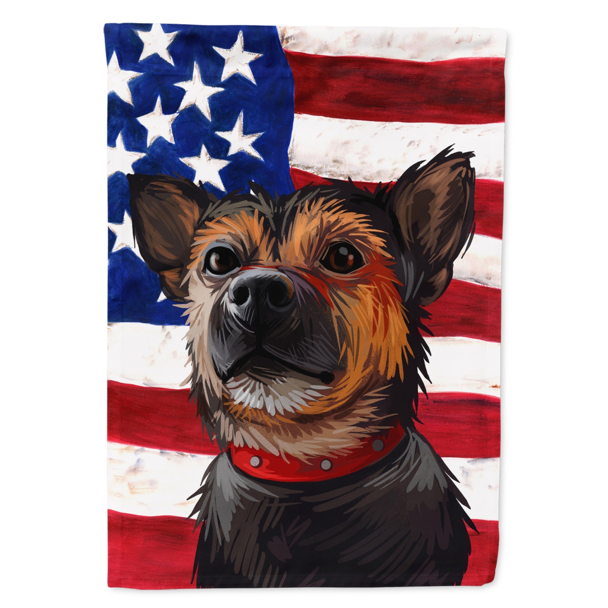Murcian Ratter Dog American Flag Flag Garden Size