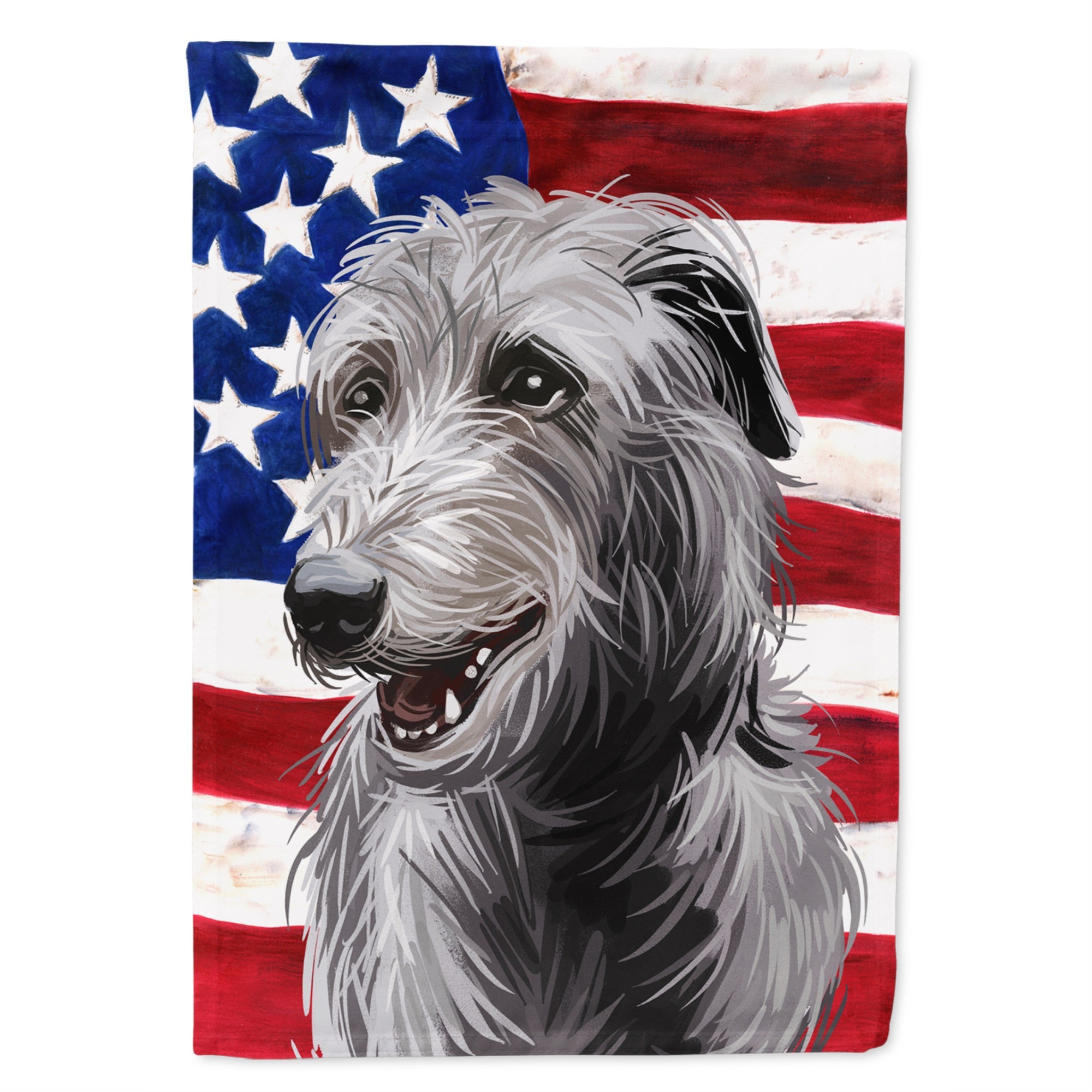 Scottish Deerhound Dog American Flag Flag Garden Size