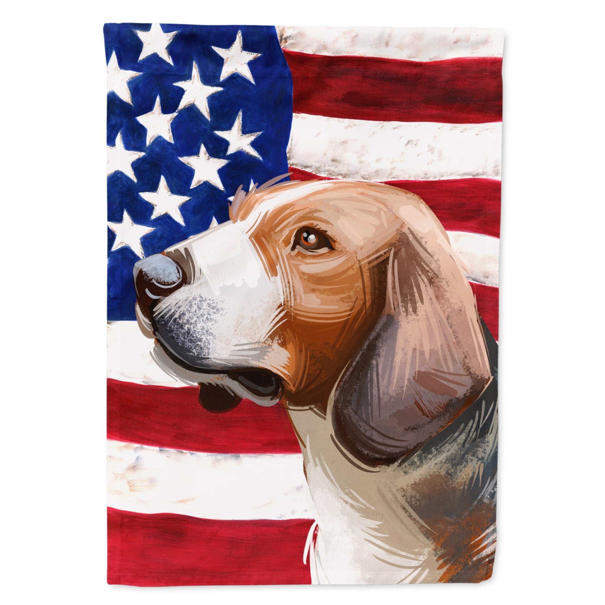 Serbian Tricolour Hound Dog American Flag Flag Garden Size