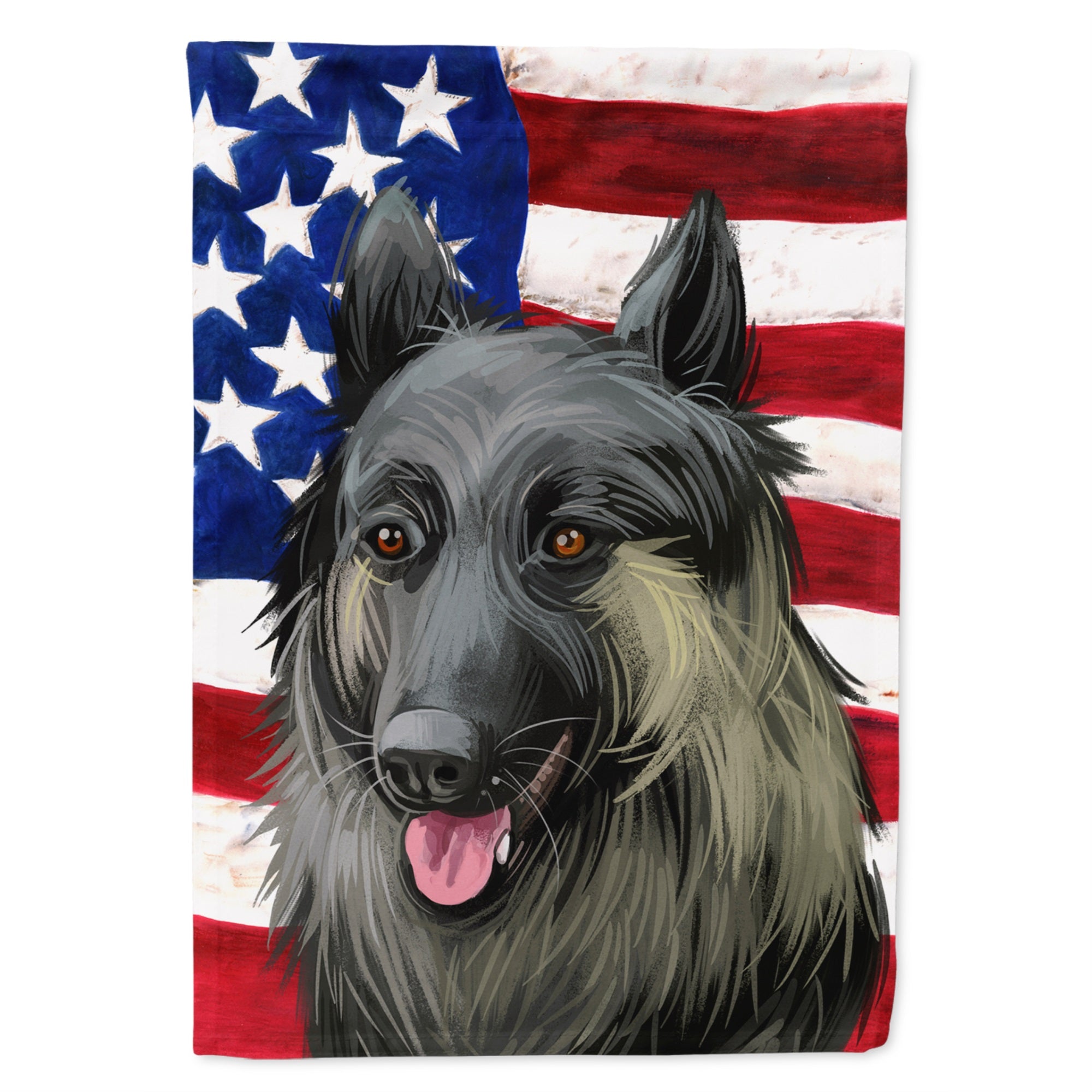 Shiloh Shepherd Dog American Flag Flag Garden Size