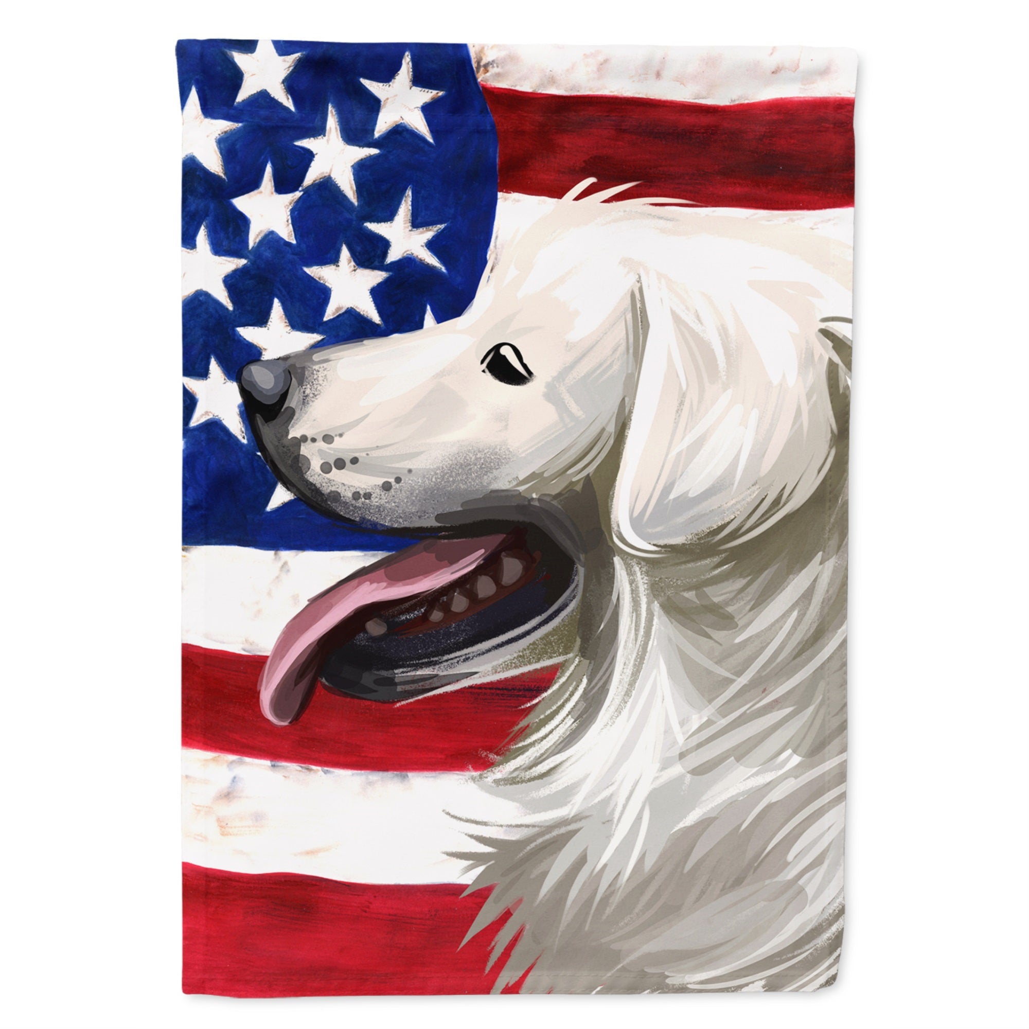 Slovak Cuvac Dog American Flag Flag Garden Size