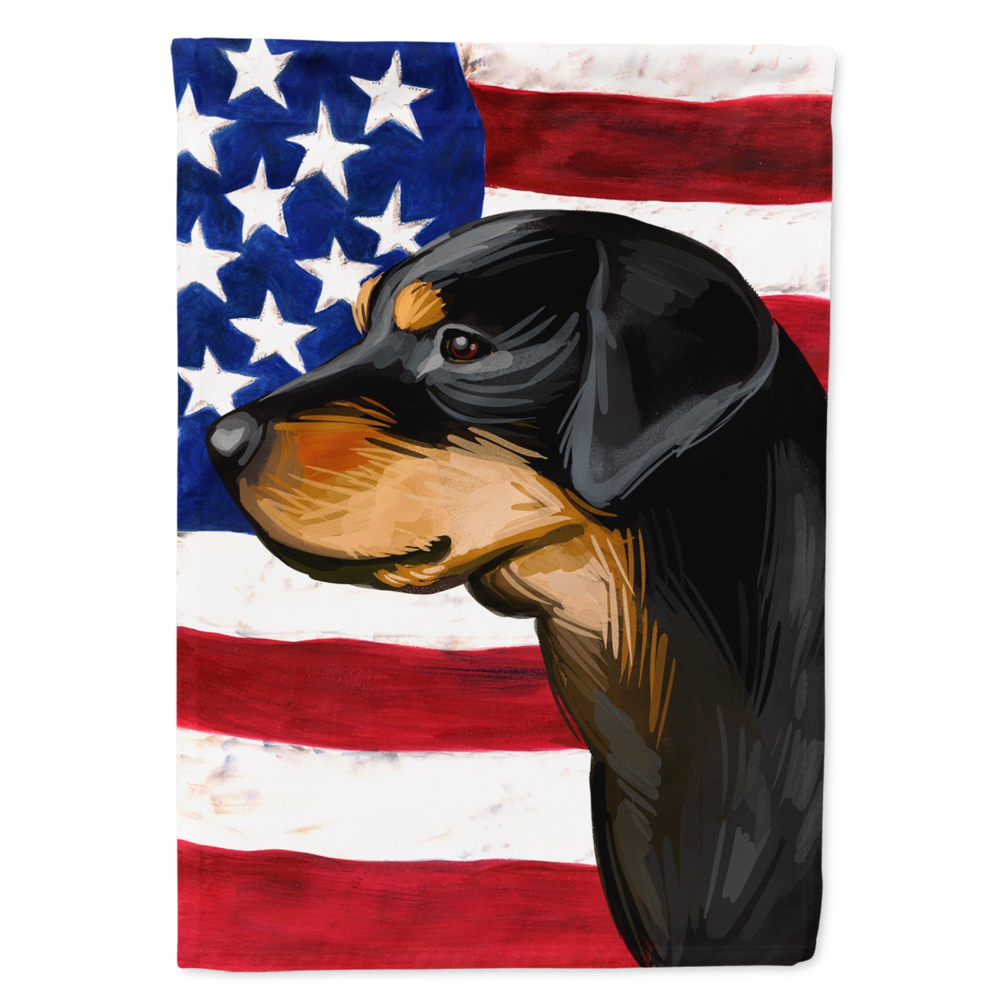 Smaland Hound Dog American Flag Flag Garden Size