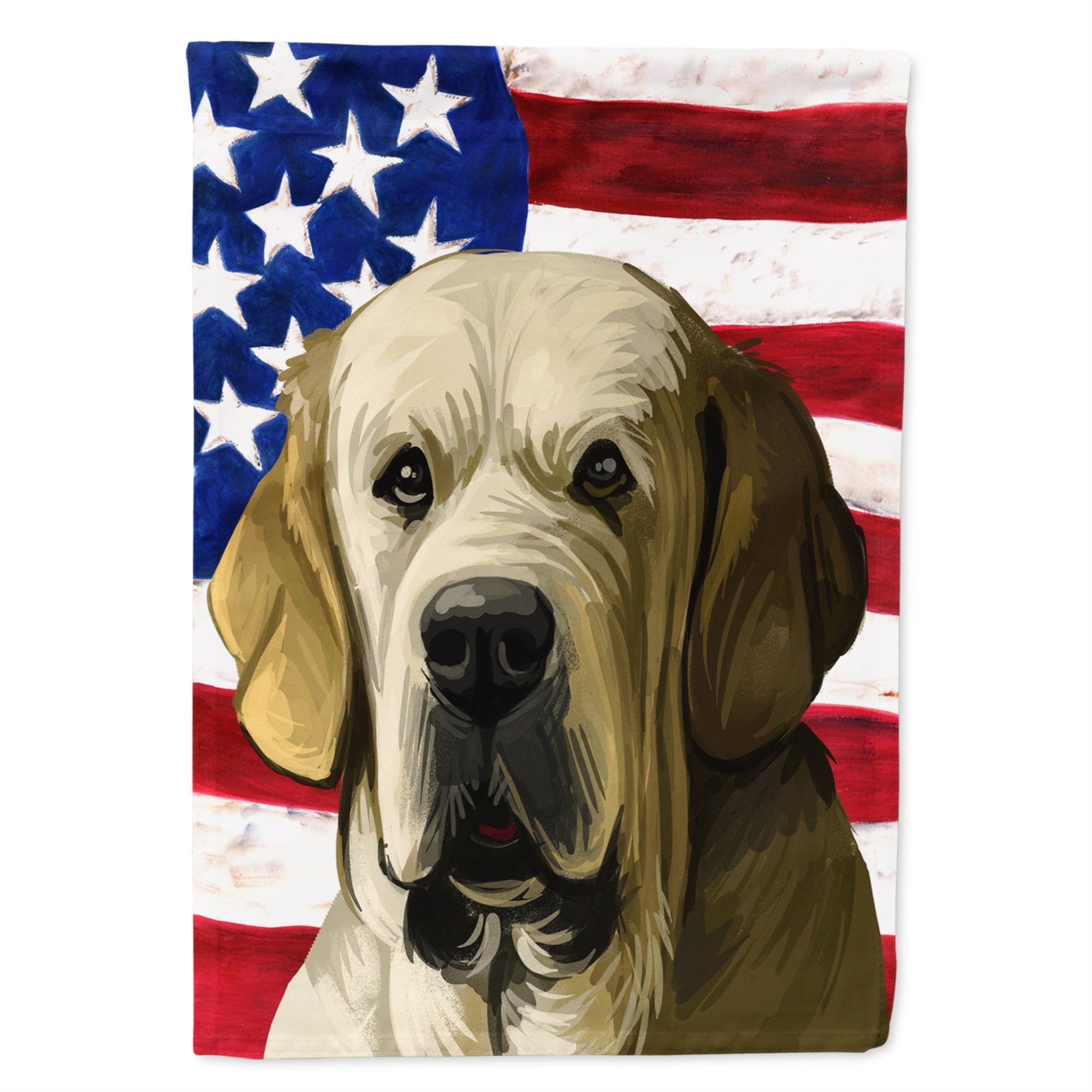 Spanish Mastiff Dog American Flag Flag Garden Size