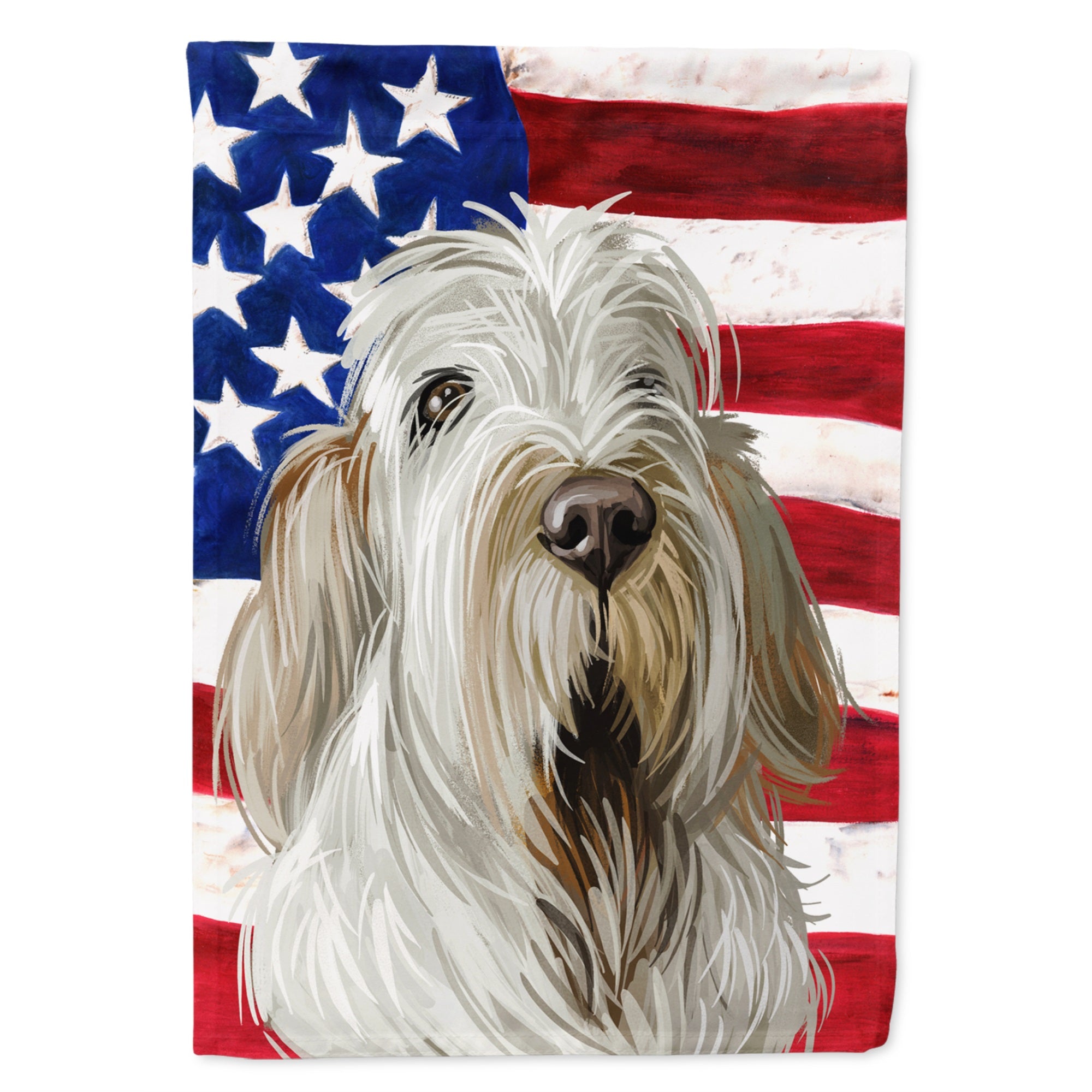 Spinone Italiano Dog American Flag Flag Garden Size