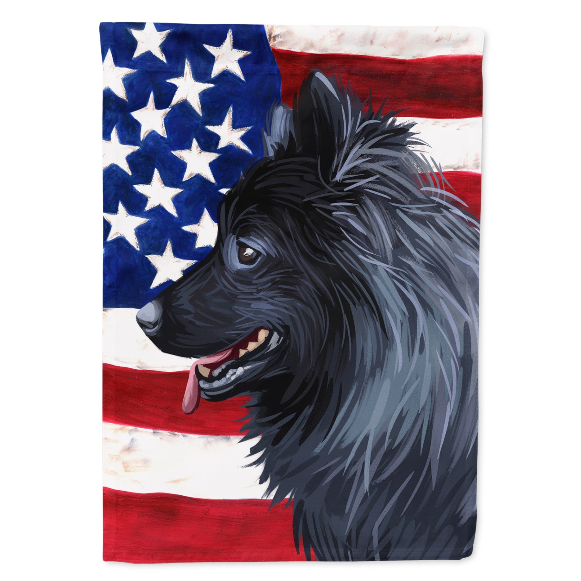 Swedish Lapphund Dog American Flag Flag Garden Size