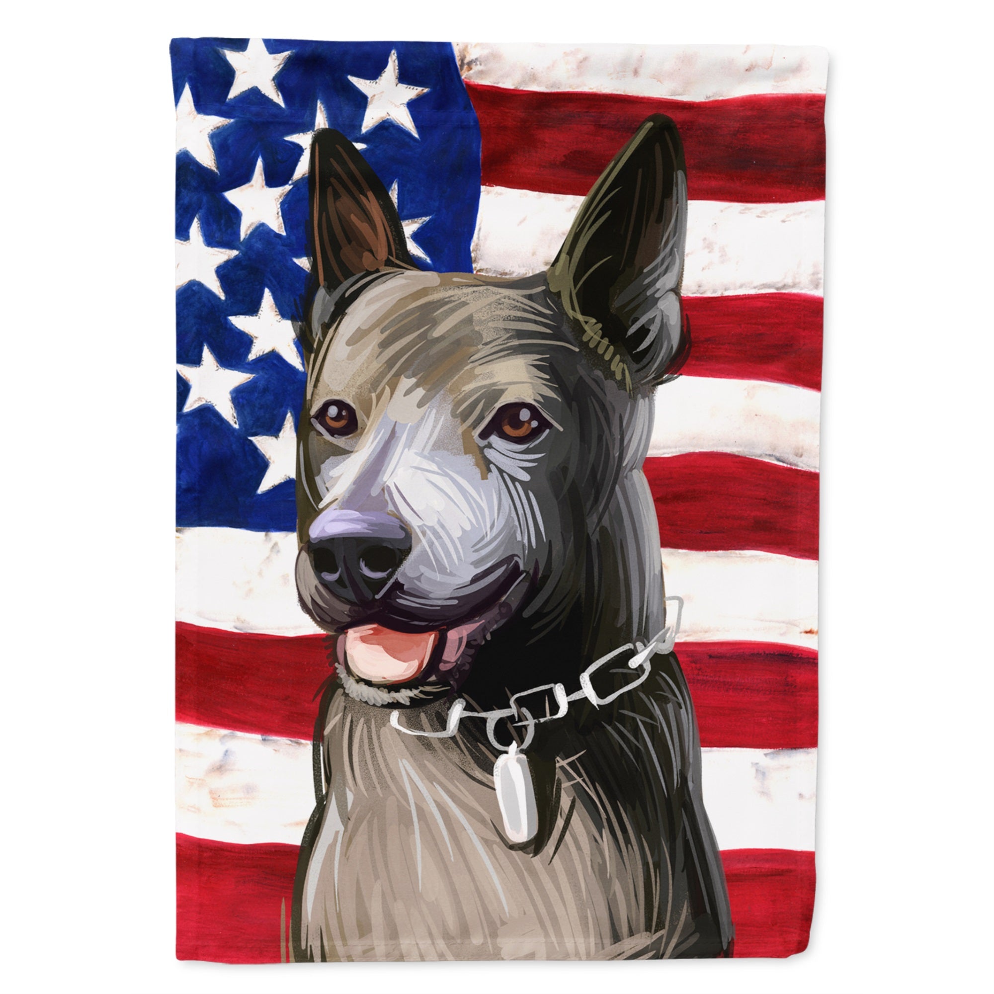 Taiwan Dog American Flag Flag Garden Size