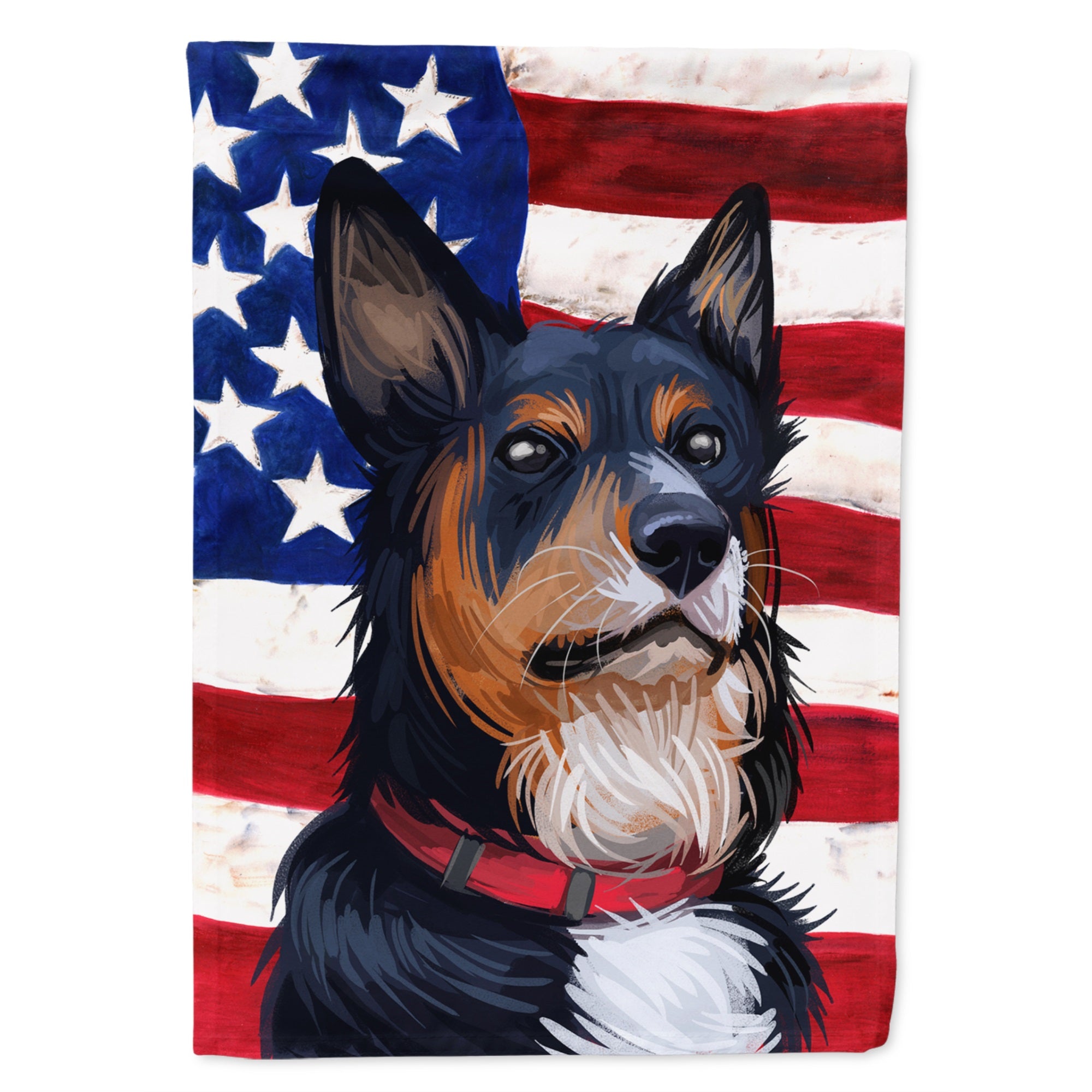 Welsh Sheepdog American Flag Flag Garden Size