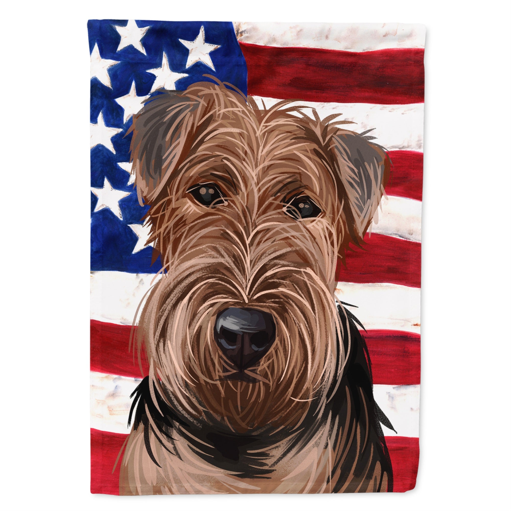 Welsh Terrier American Flag Flag Garden Size