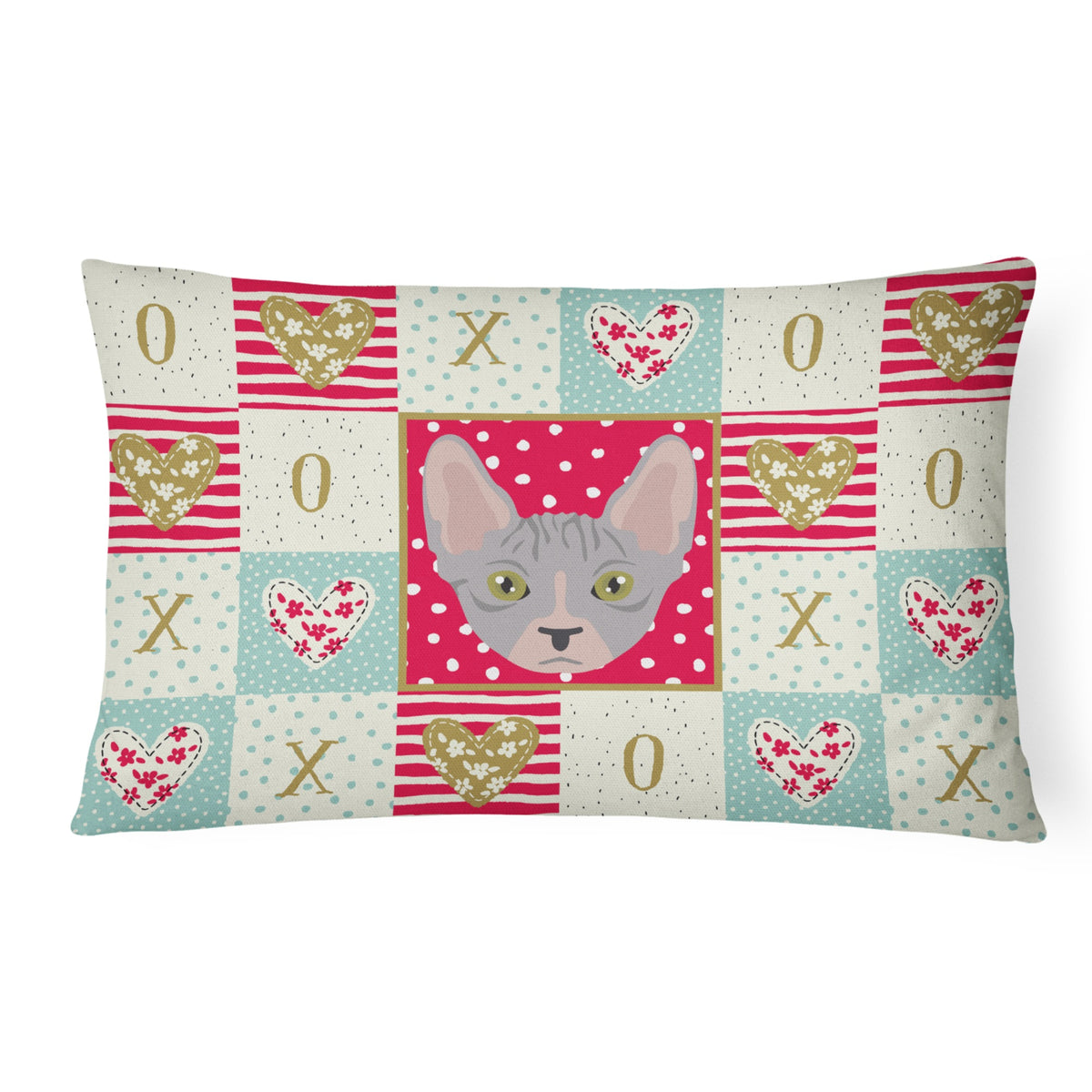 Bambino Cat Love Canvas Fabric Decorative Pillow