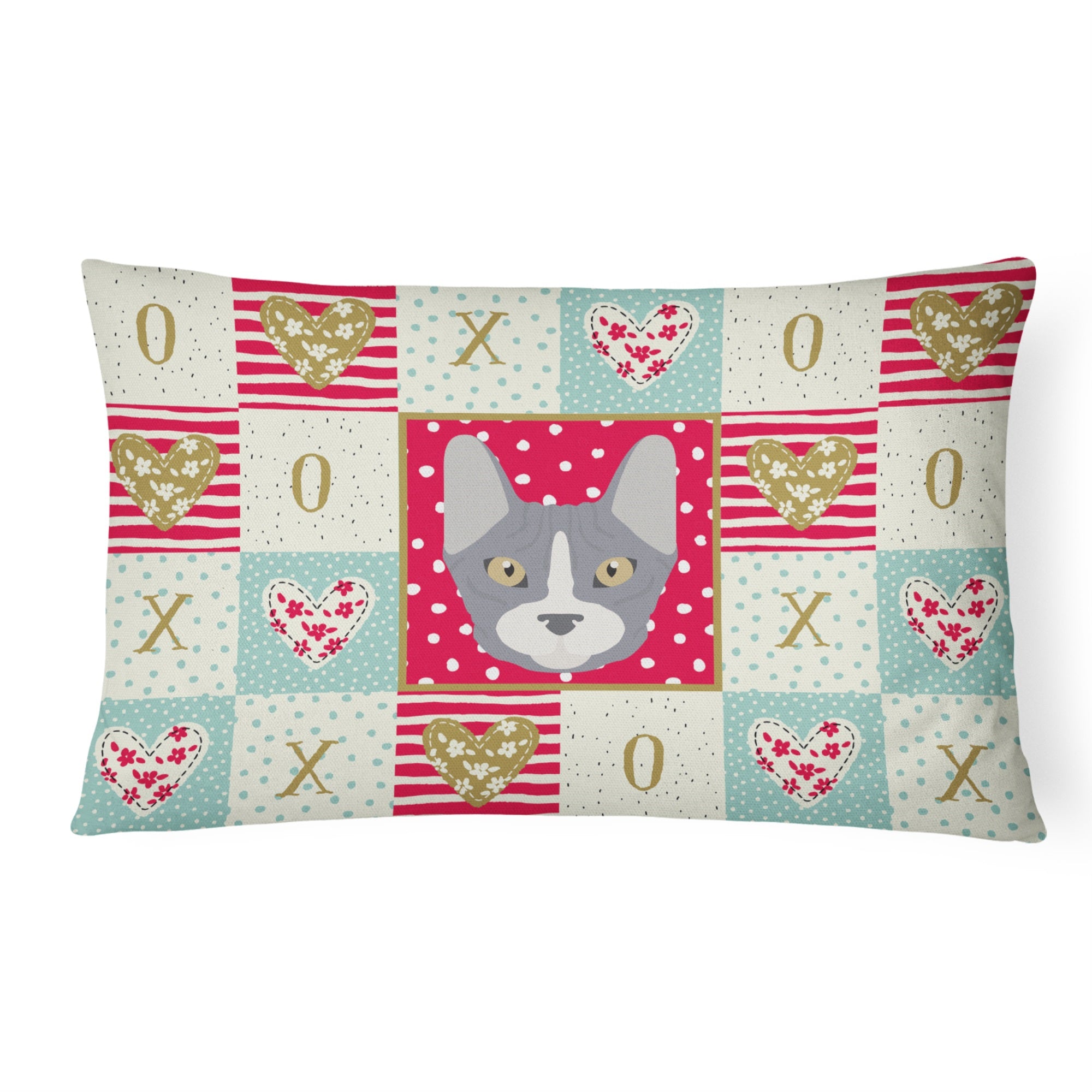 Don Sphynx Cat Love Canvas Fabric Decorative Pillow