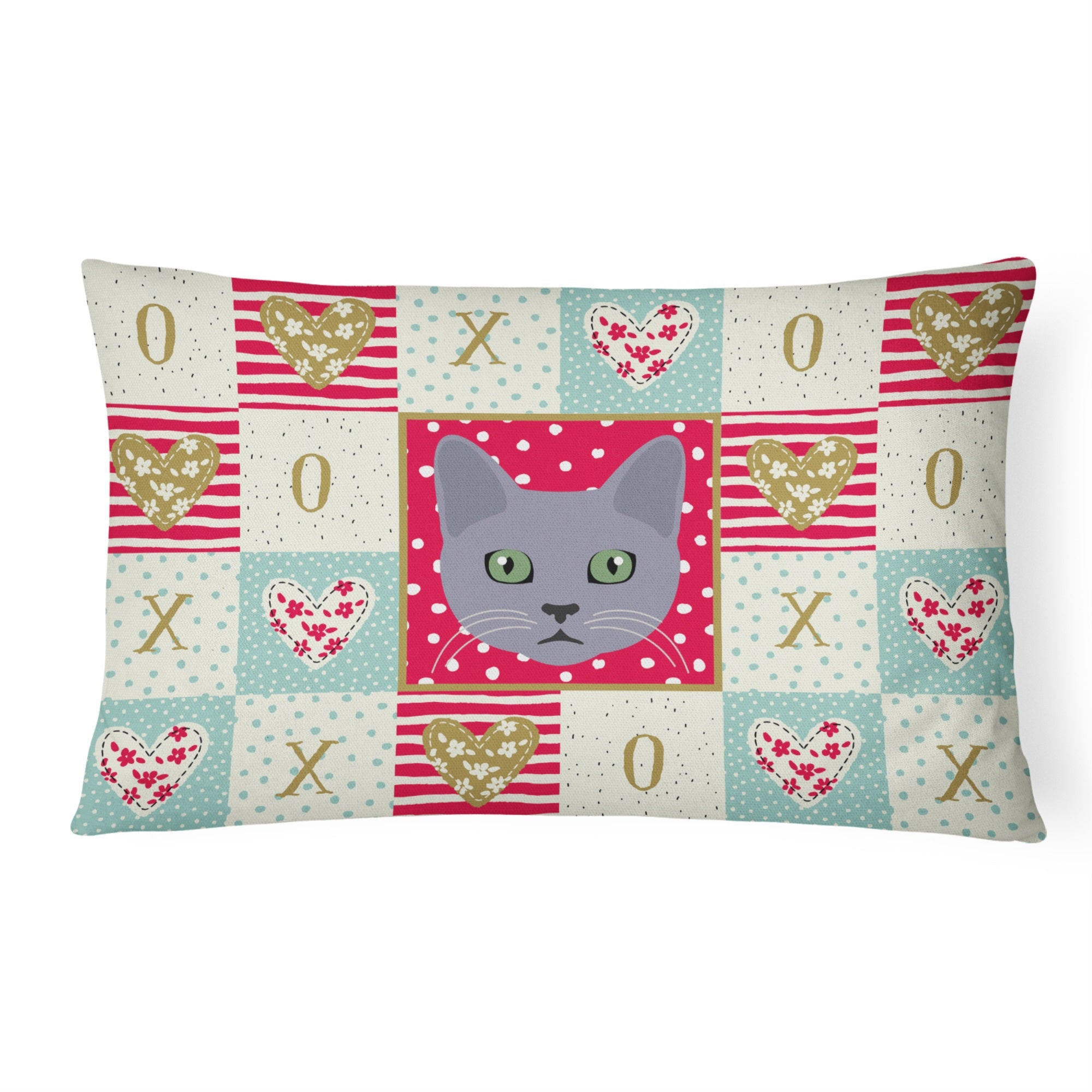 Korat Cat Love Canvas Fabric Decorative Pillow