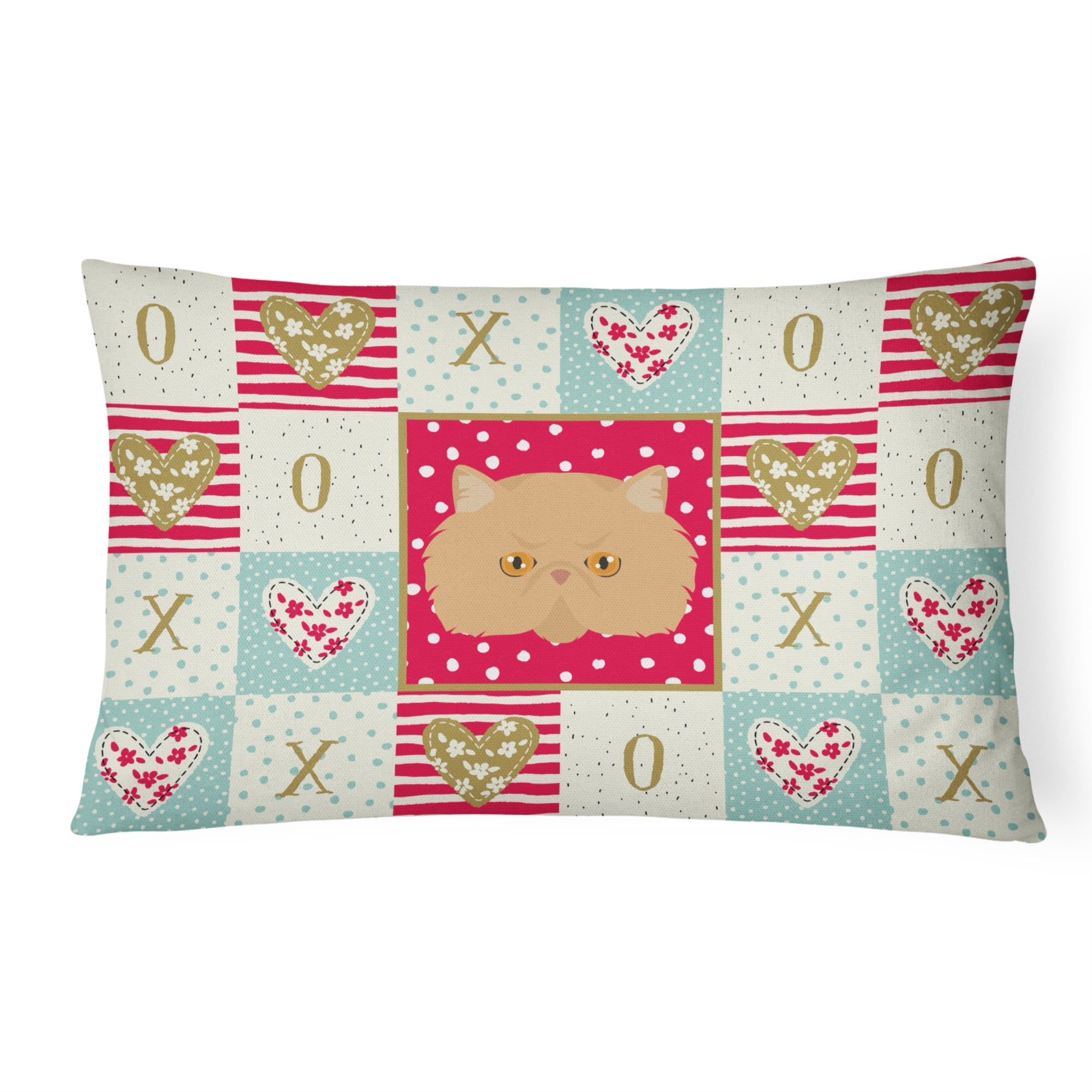 Persian Modern Cat Love Canvas Fabric Decorative Pillow