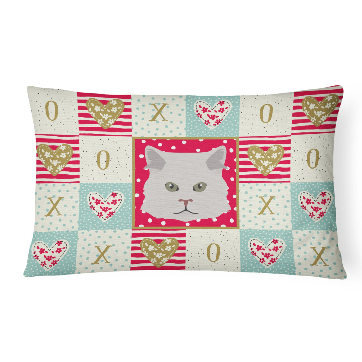 Persian Traditional Cat Love Canvas Fabric Decorative Pillow