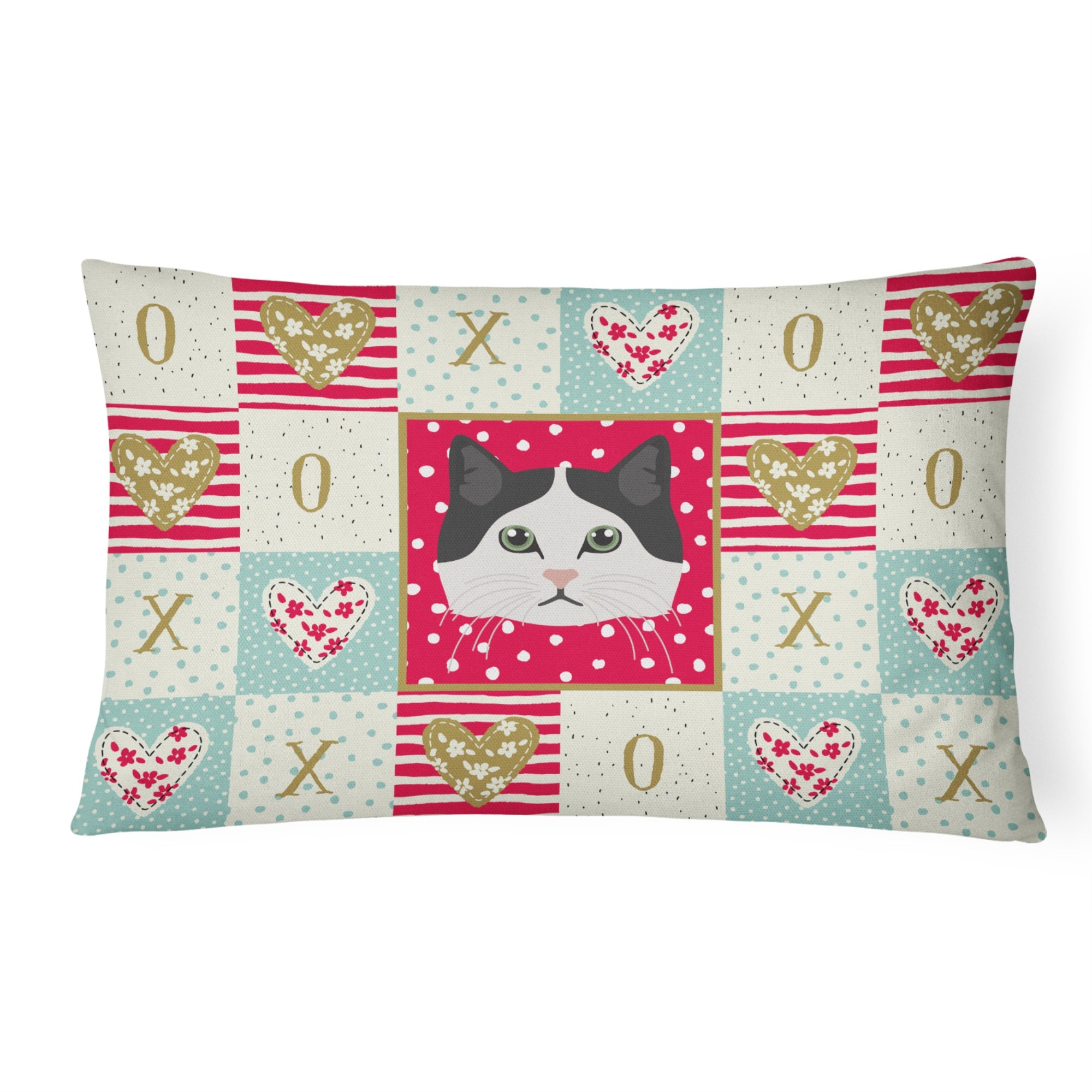Ragamuffin Cat Love Canvas Fabric Decorative Pillow