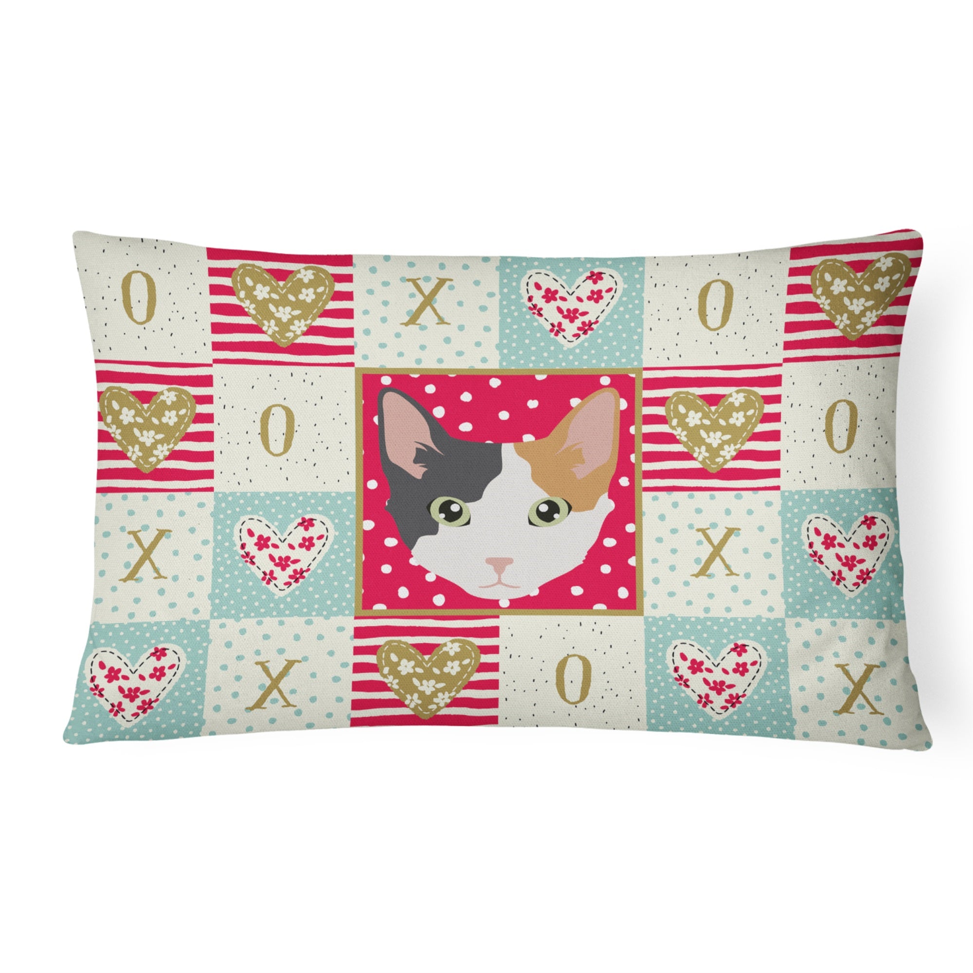 Skookum Cat Love Canvas Fabric Decorative Pillow
