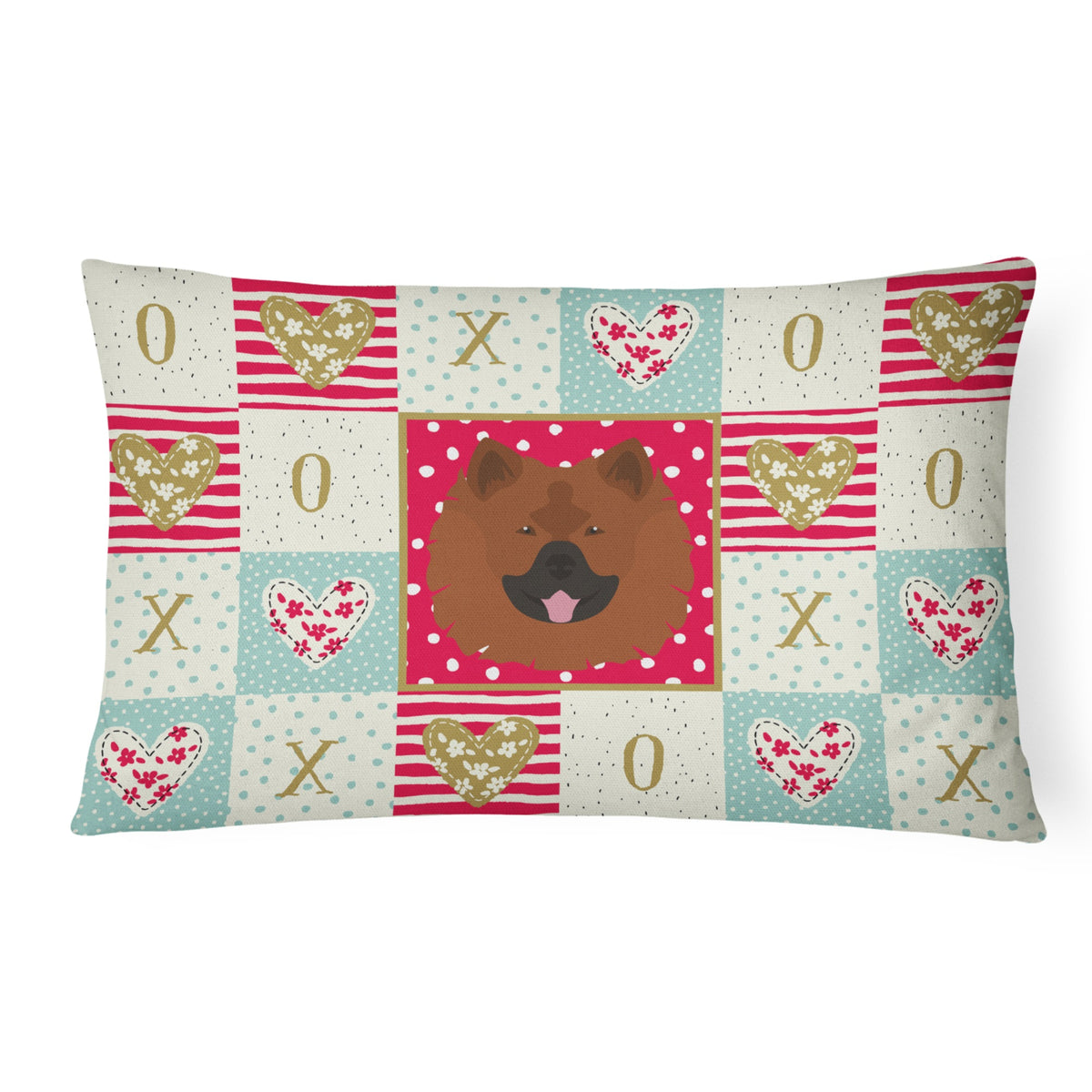 Eurasier Love Canvas Fabric Decorative Pillow