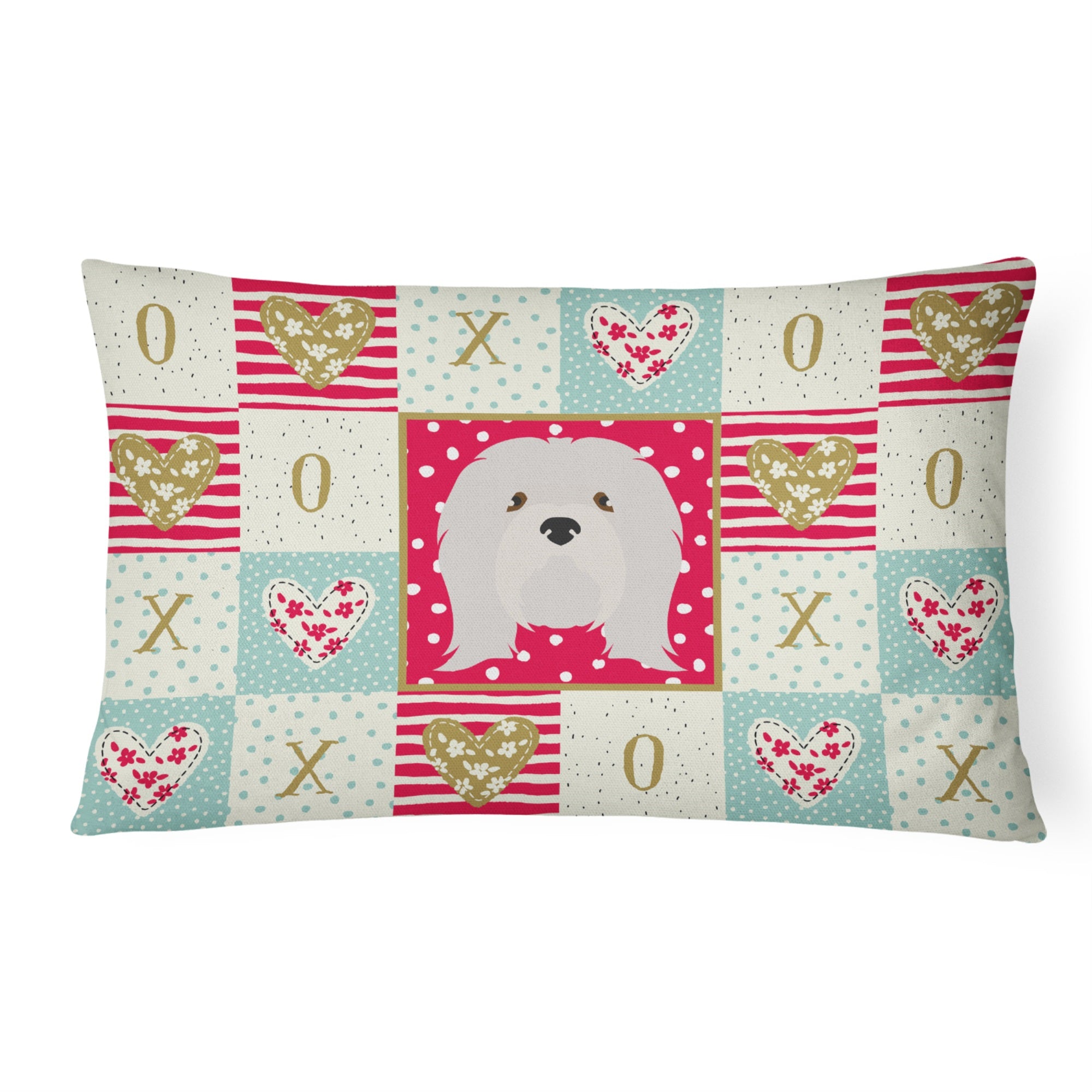 Lhasa Apso Love Canvas Fabric Decorative Pillow